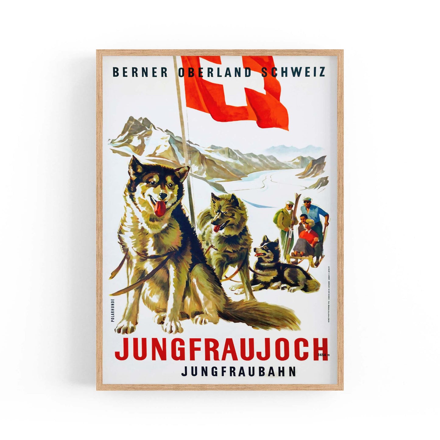 Jungfrau Switzerland Vintage Travel Advert Wall Art - The Affordable Art Company