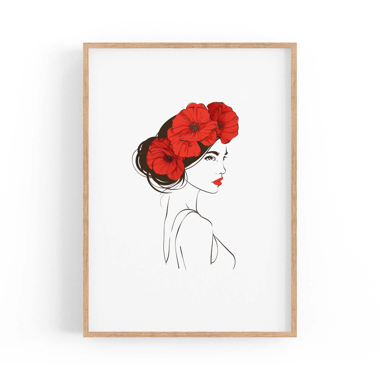 Cute Girl Minimal Fashion Bedroom Wall Art #1 - The Affordable Art Company