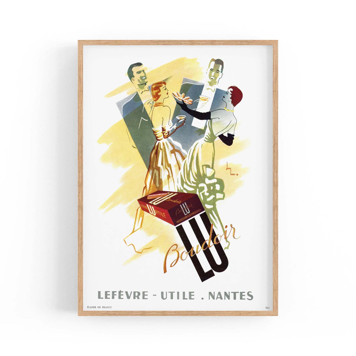 Boudoir Lu Biscuit Vintage Advert Wall Art - The Affordable Art Company