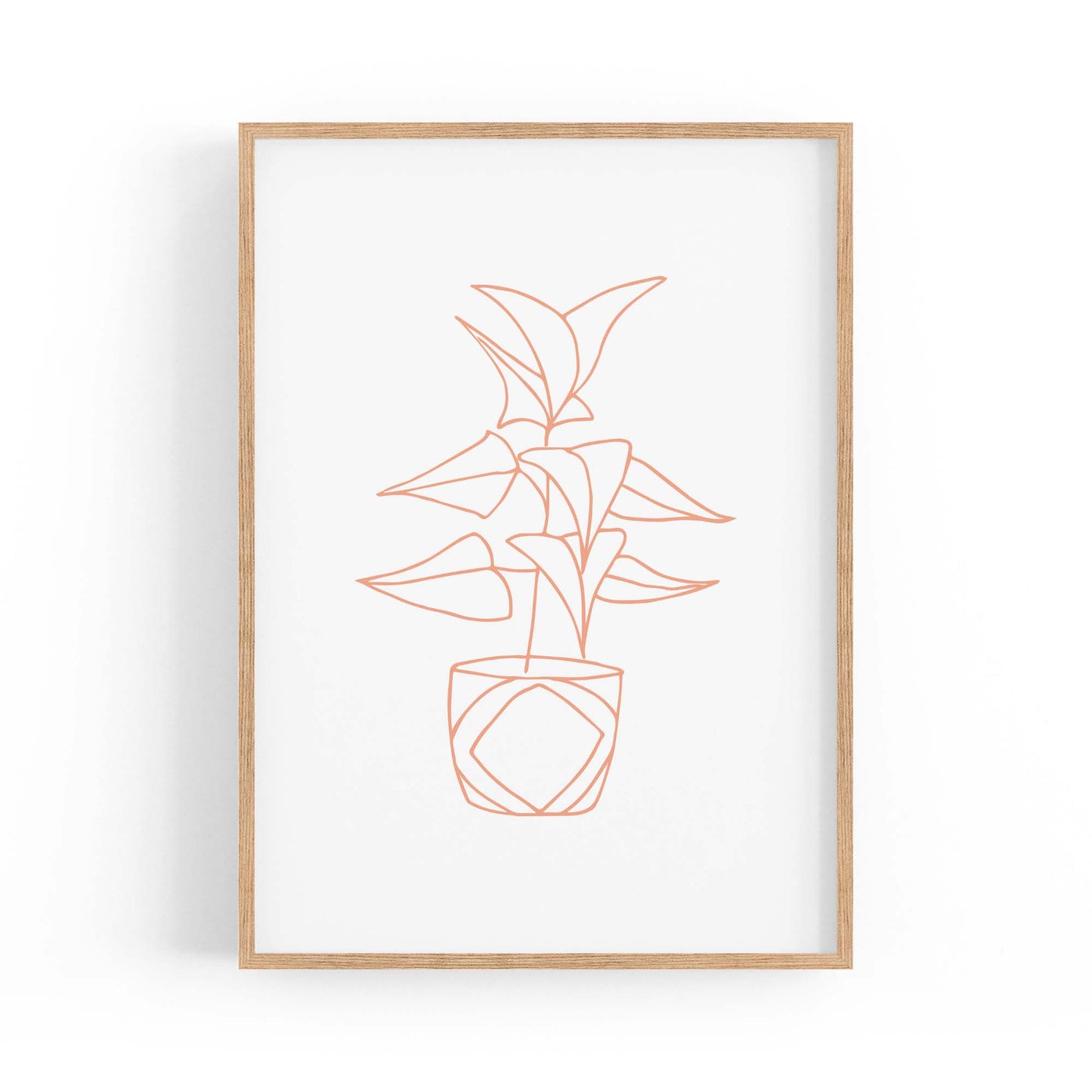 Abstract House Plant Minimal Living Room Wall Art #26 - The Affordable Art Company