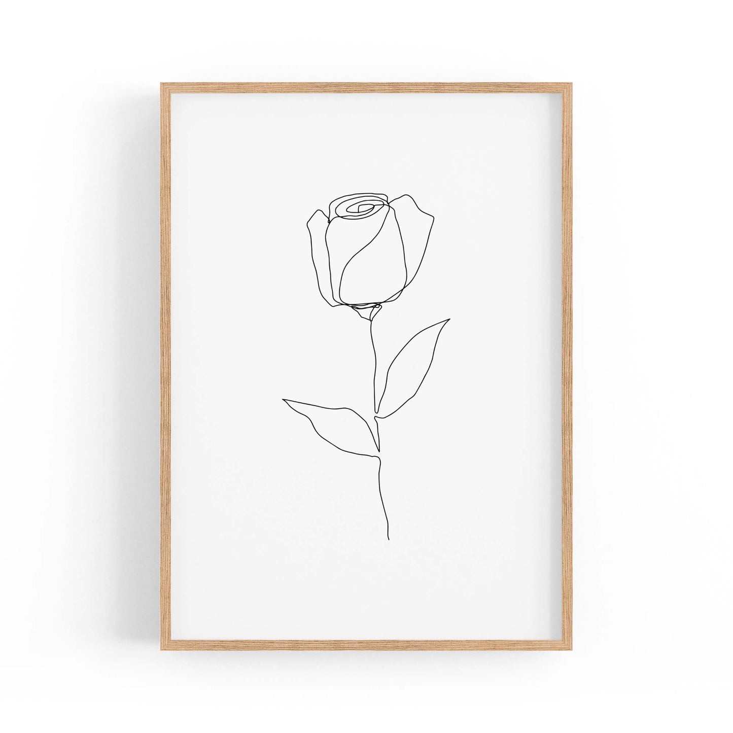 Minimal Floral Drawing Flower Abstract Wall Art #4 - The Affordable Art Company
