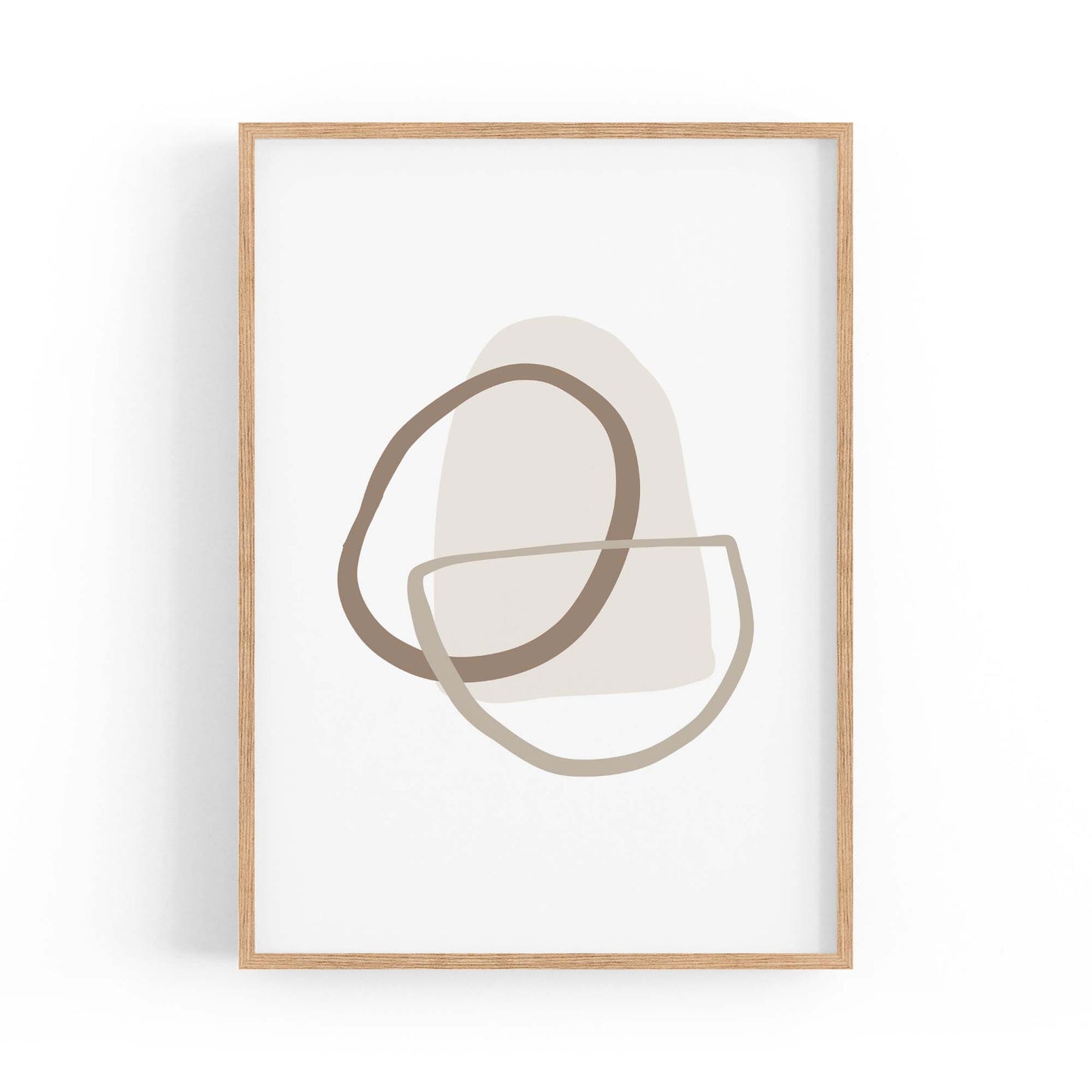 Minimal Black & White Shapes Abstract Wall Art #10 - The Affordable Art Company