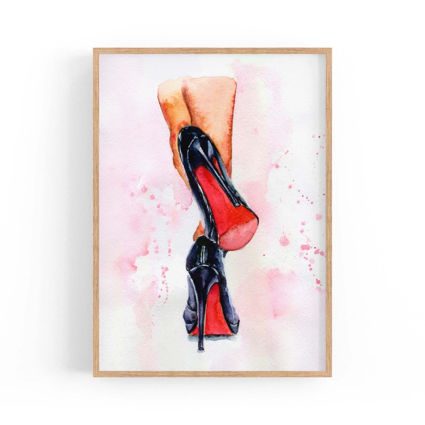 Cute Black Heels Fashion Girls Bedroom Wall Art - The Affordable Art Company