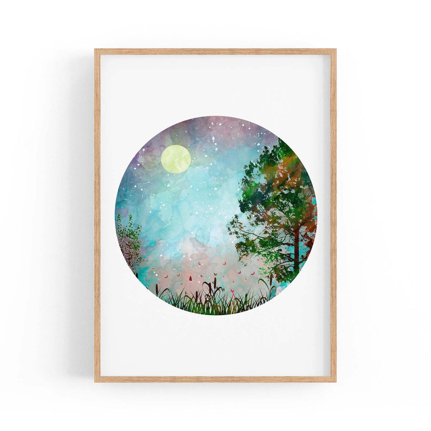 Scandi Circle Landscape Kitchen Minimal Wall Art #2 - The Affordable Art Company