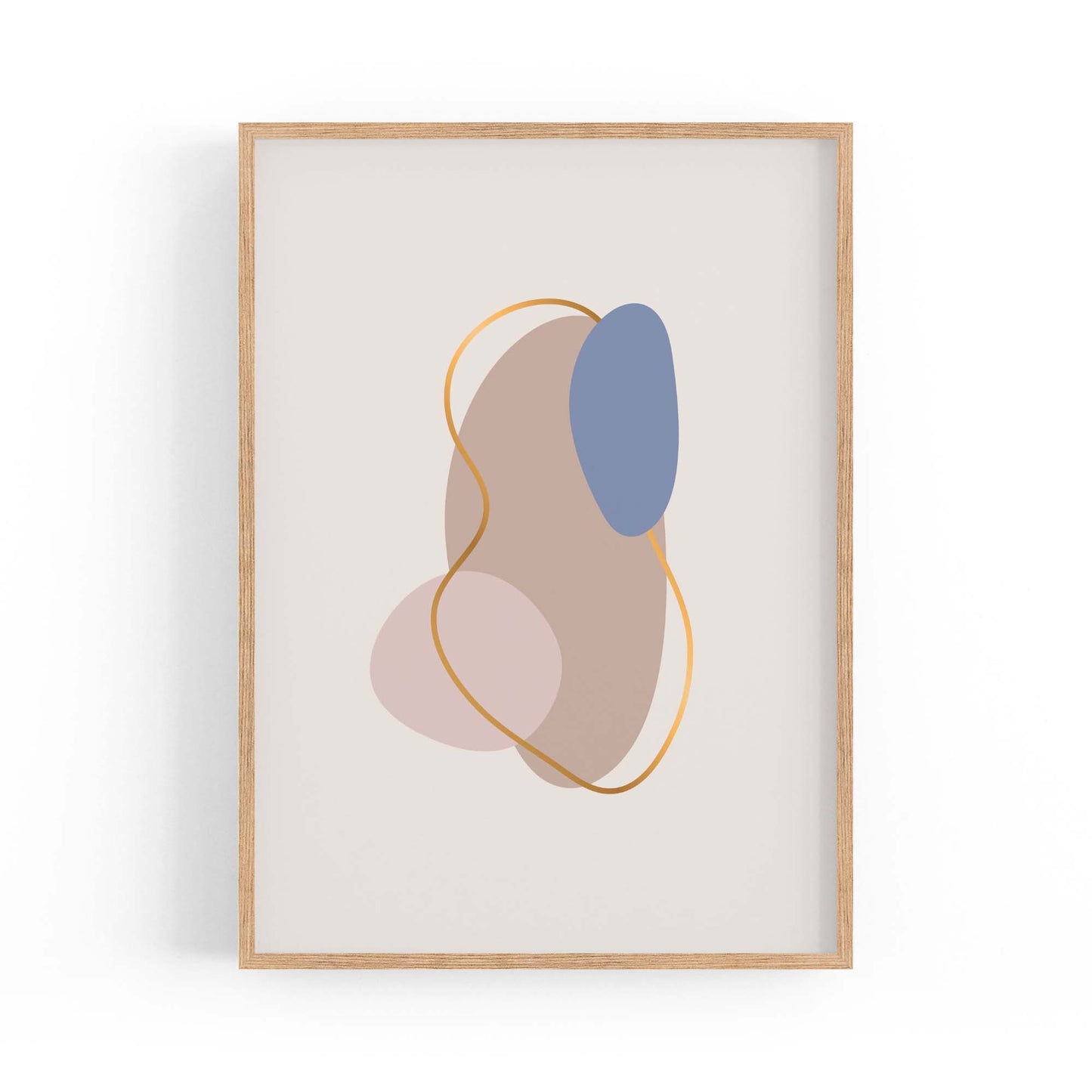 Pale Abstract Shapes Wall Art #9 - The Affordable Art Company