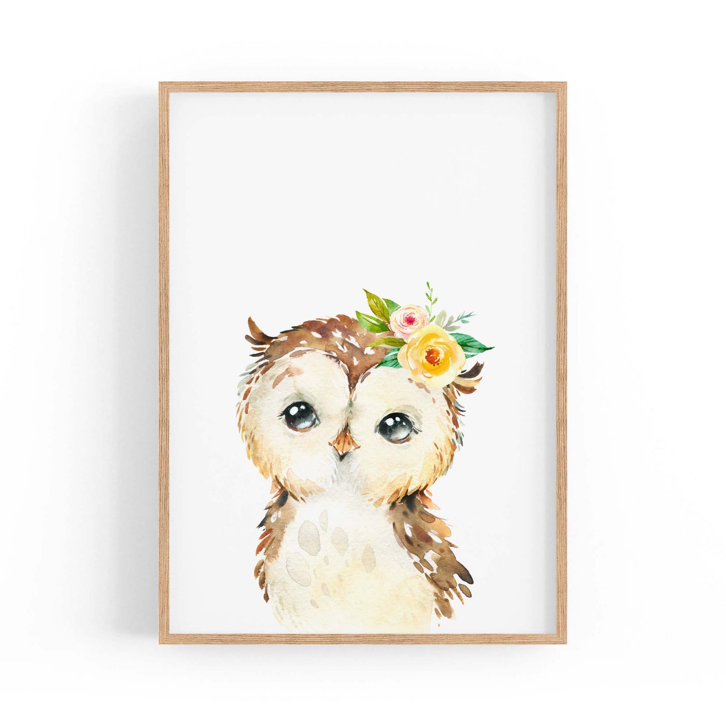 Cute Baby Owl Nursery Animal Gift Wall Art - The Affordable Art Company