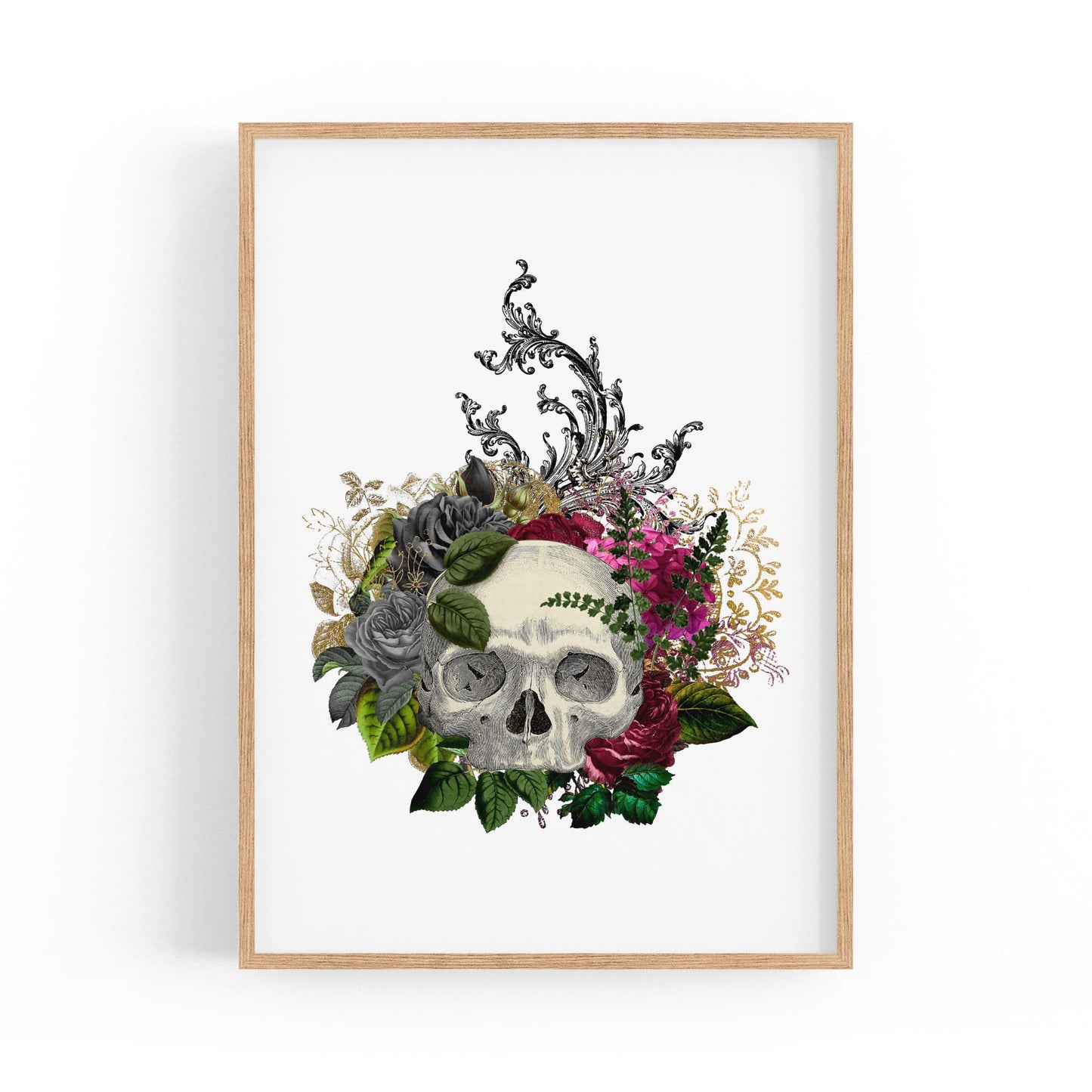 Gothic Skull Fashion Girls Bedroom Artwork Wall Art - The Affordable Art Company
