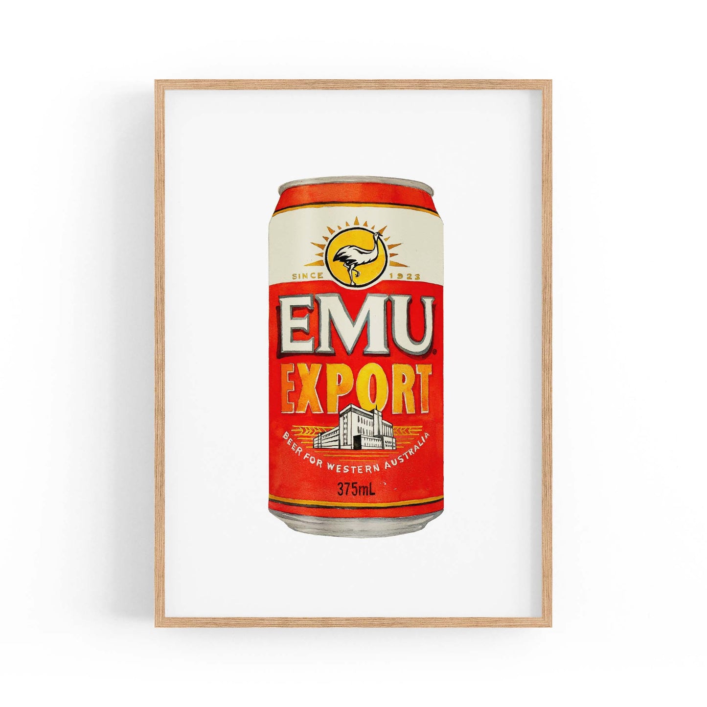 Emu Export Beer Painting Gift Man Cave Wall Art - The Affordable Art Company