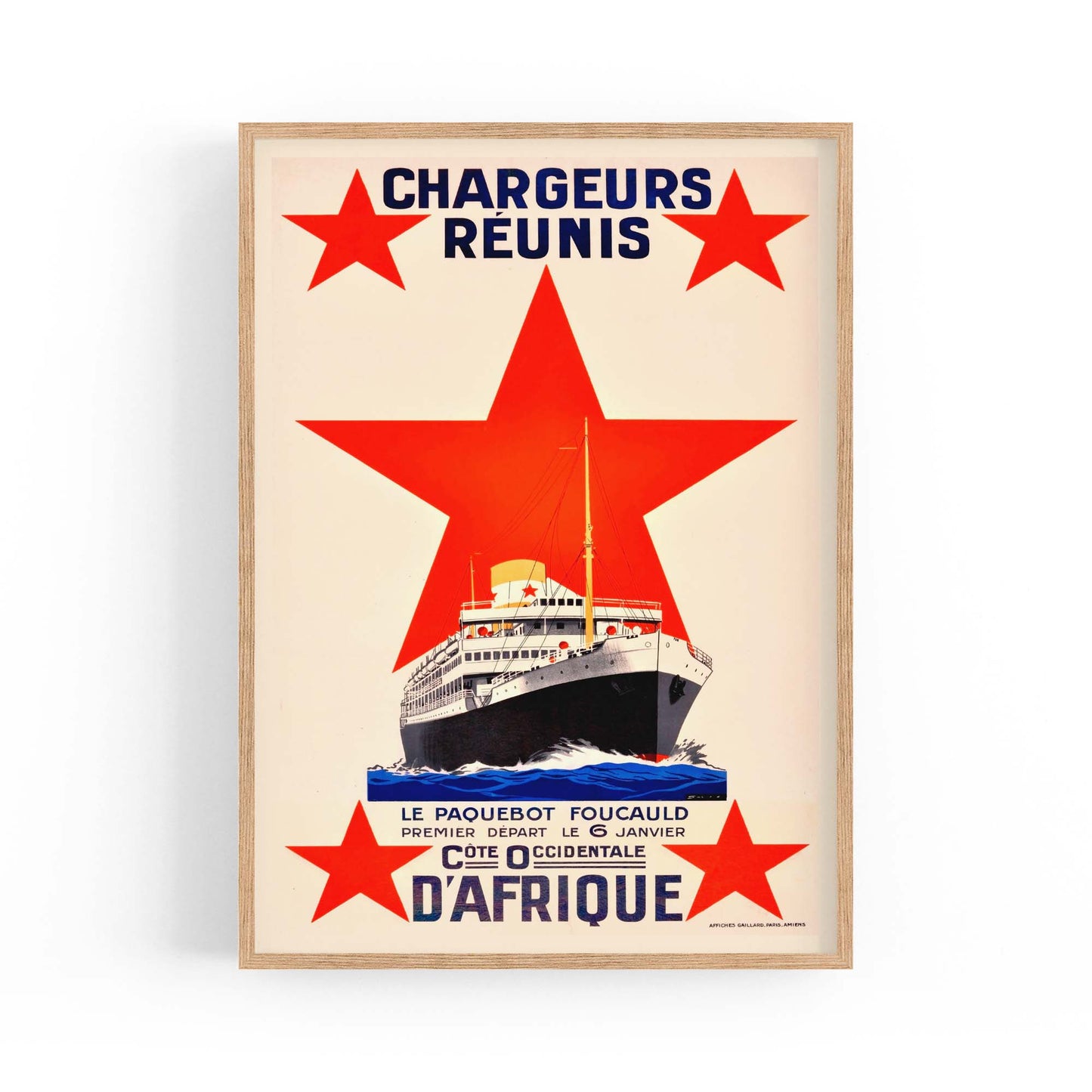 French Chargeurs Shipping Vintage Advert Wall Art - The Affordable Art Company