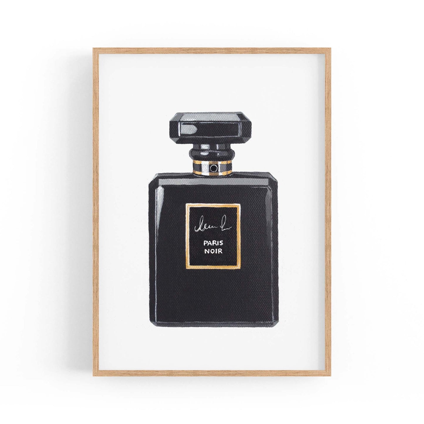 Black Perfume Bottle Fashion Wall Art - The Affordable Art Company