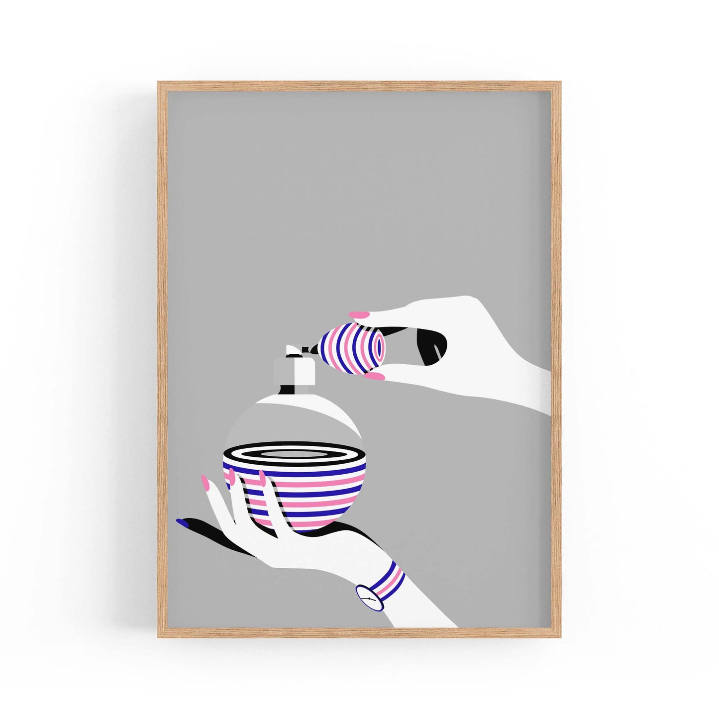 Retro Perfume Bottle Fashion Bedroom Wall Art #1 - The Affordable Art Company