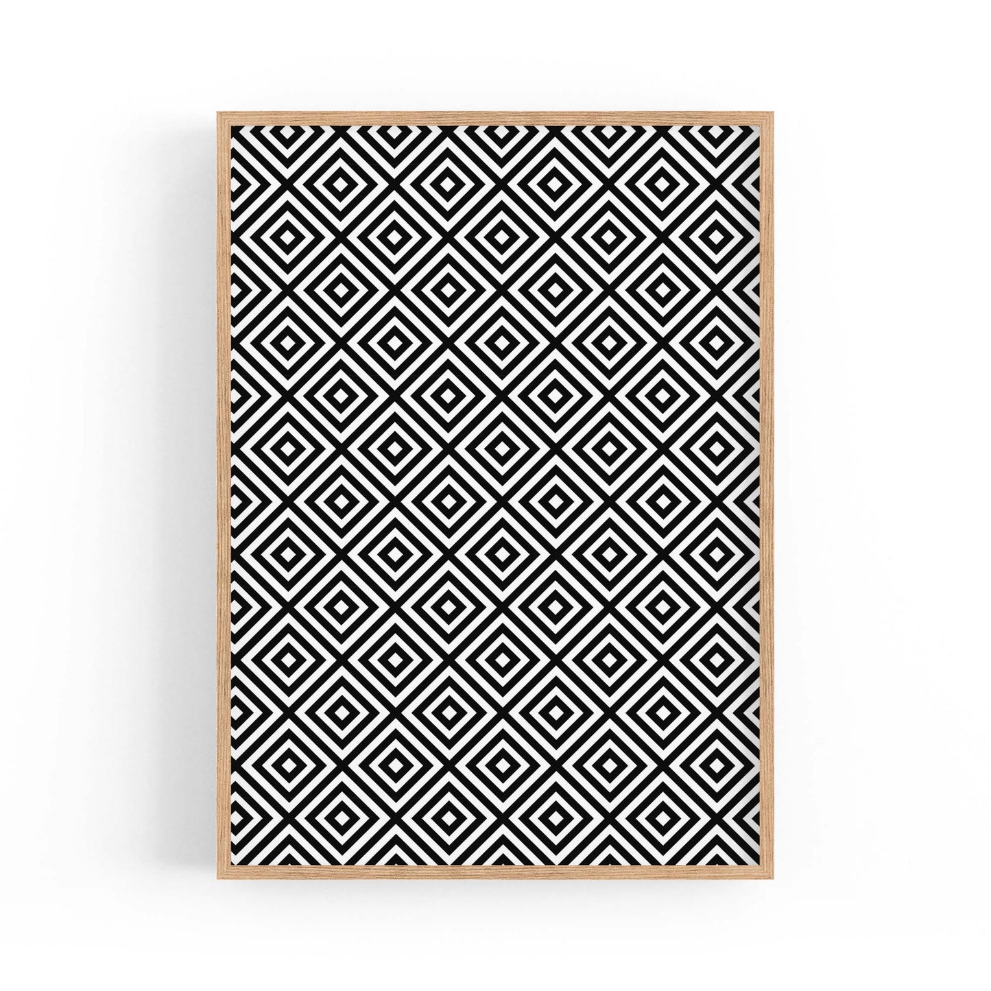 Minimal Geometric Pattern Black & White Wall Art #1 - The Affordable Art Company