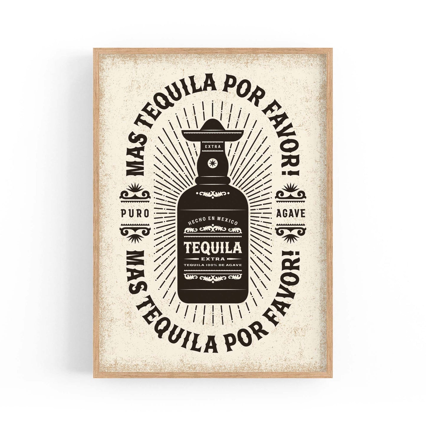 Tequila Vintage Advert Bar Pub Hotel Wall Art - The Affordable Art Company