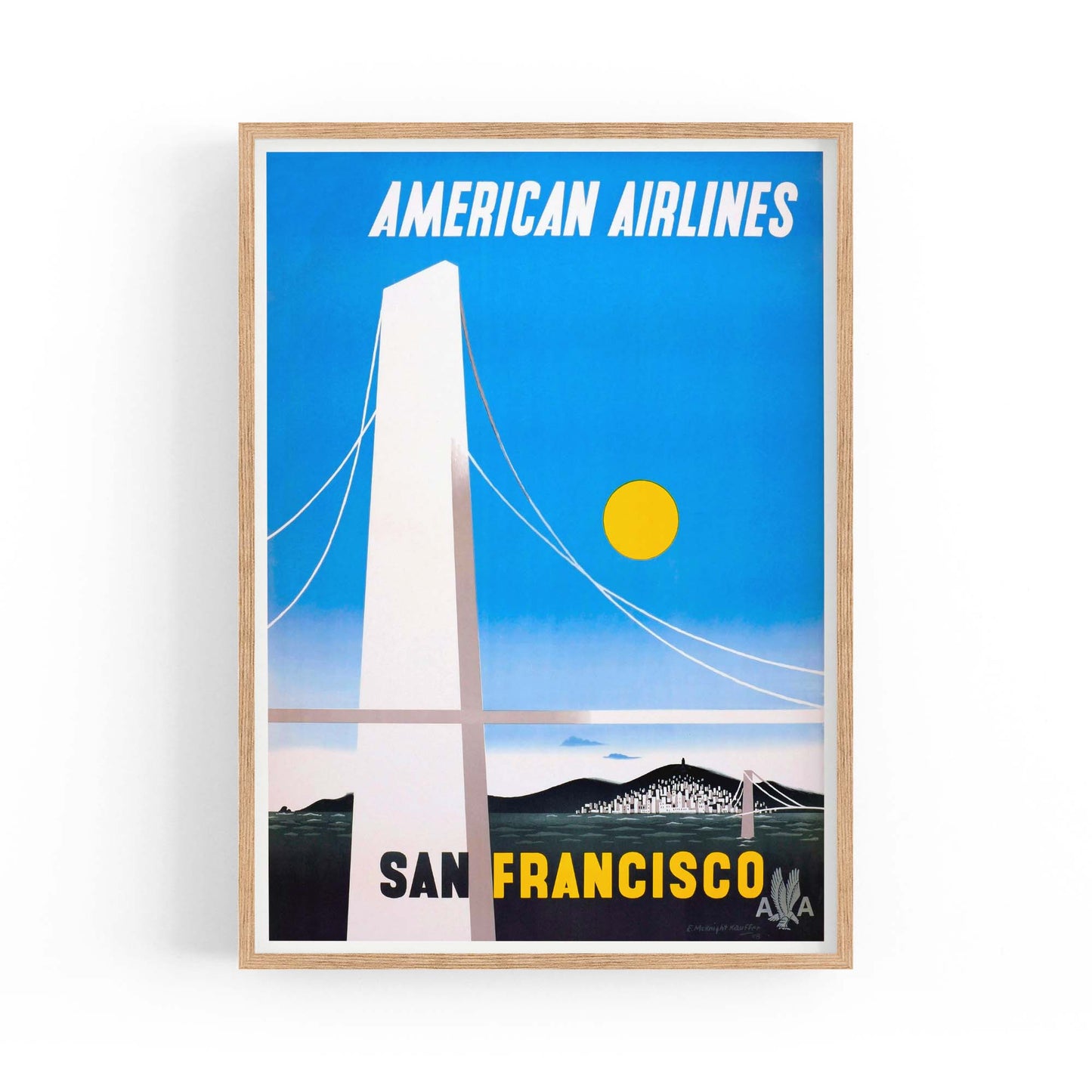 American Airlines - San Francisco Vintage Wall Art - The Affordable Art Company