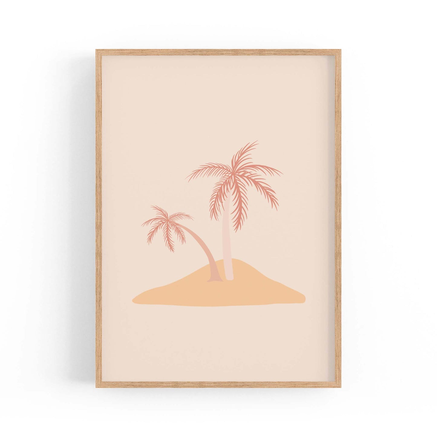 Minimal Island Cute Drawing Abstract Wall Art - The Affordable Art Company