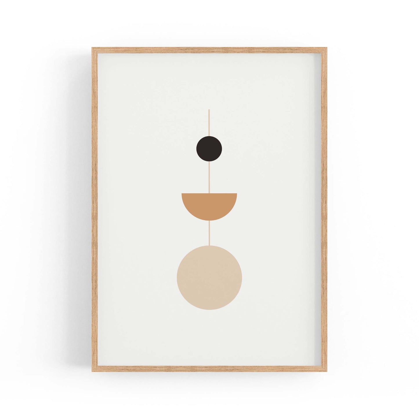 Minimal Pastel Abstract Retro Shapes Wall Art #3 - The Affordable Art Company