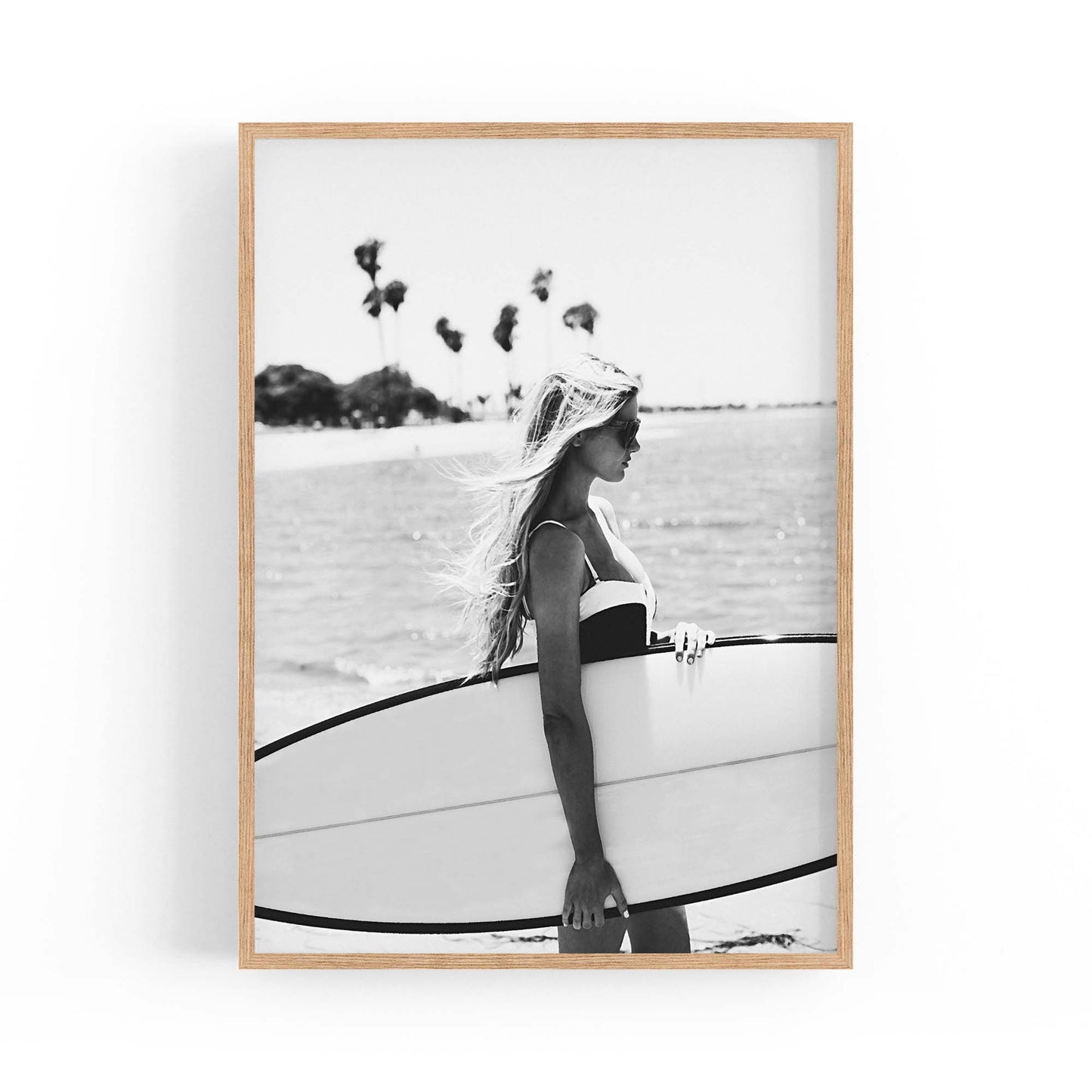 Surfer Girl Fashion Photograph Bedroom Wall Art - The Affordable Art Company