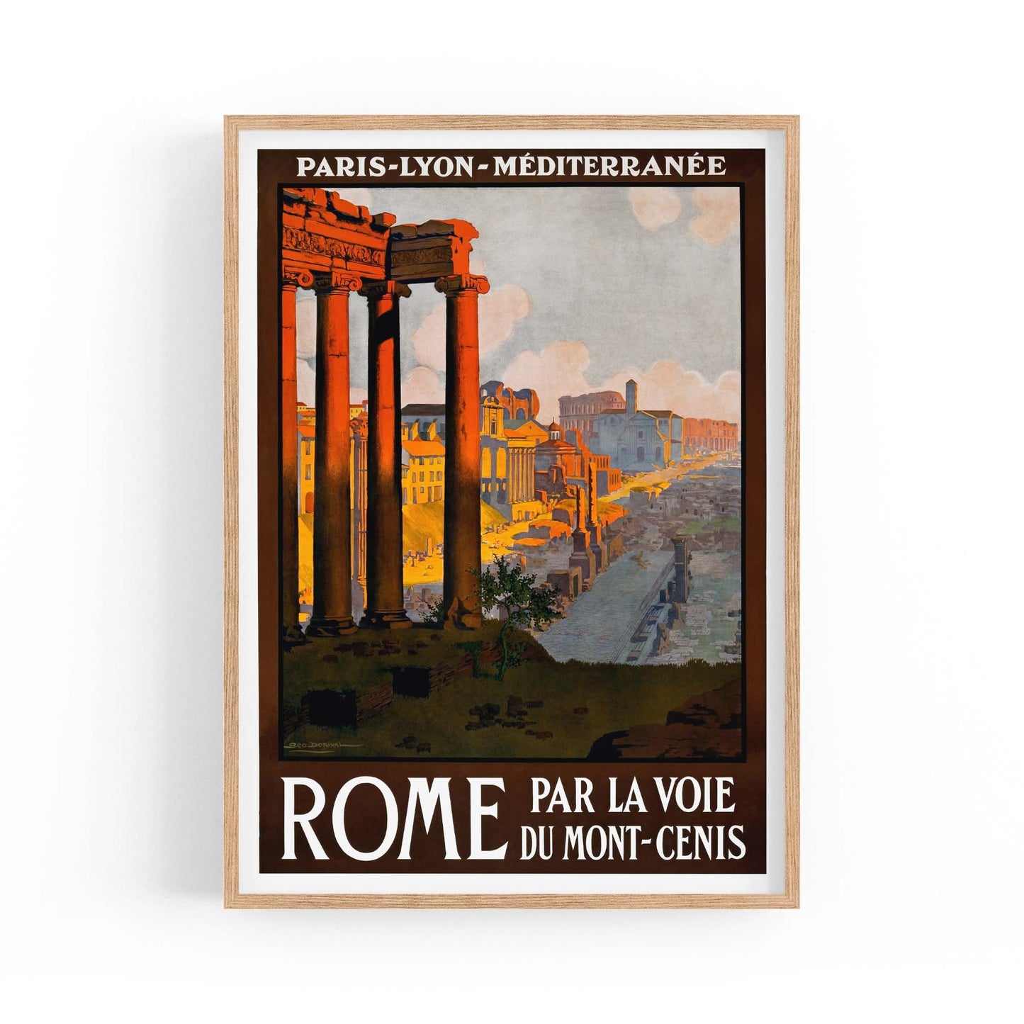 Vintage Rome Italy Tourism Advert Wall Art - The Affordable Art Company