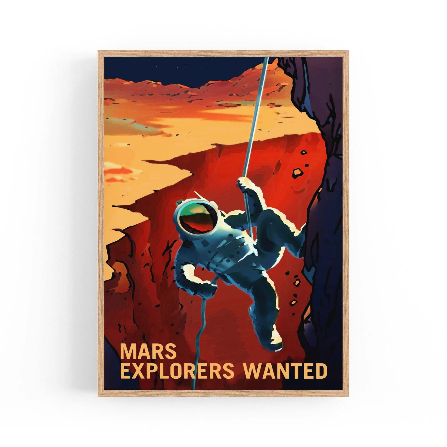 Retro Mars Explorers Wanted NASA Space Wall Art - The Affordable Art Company