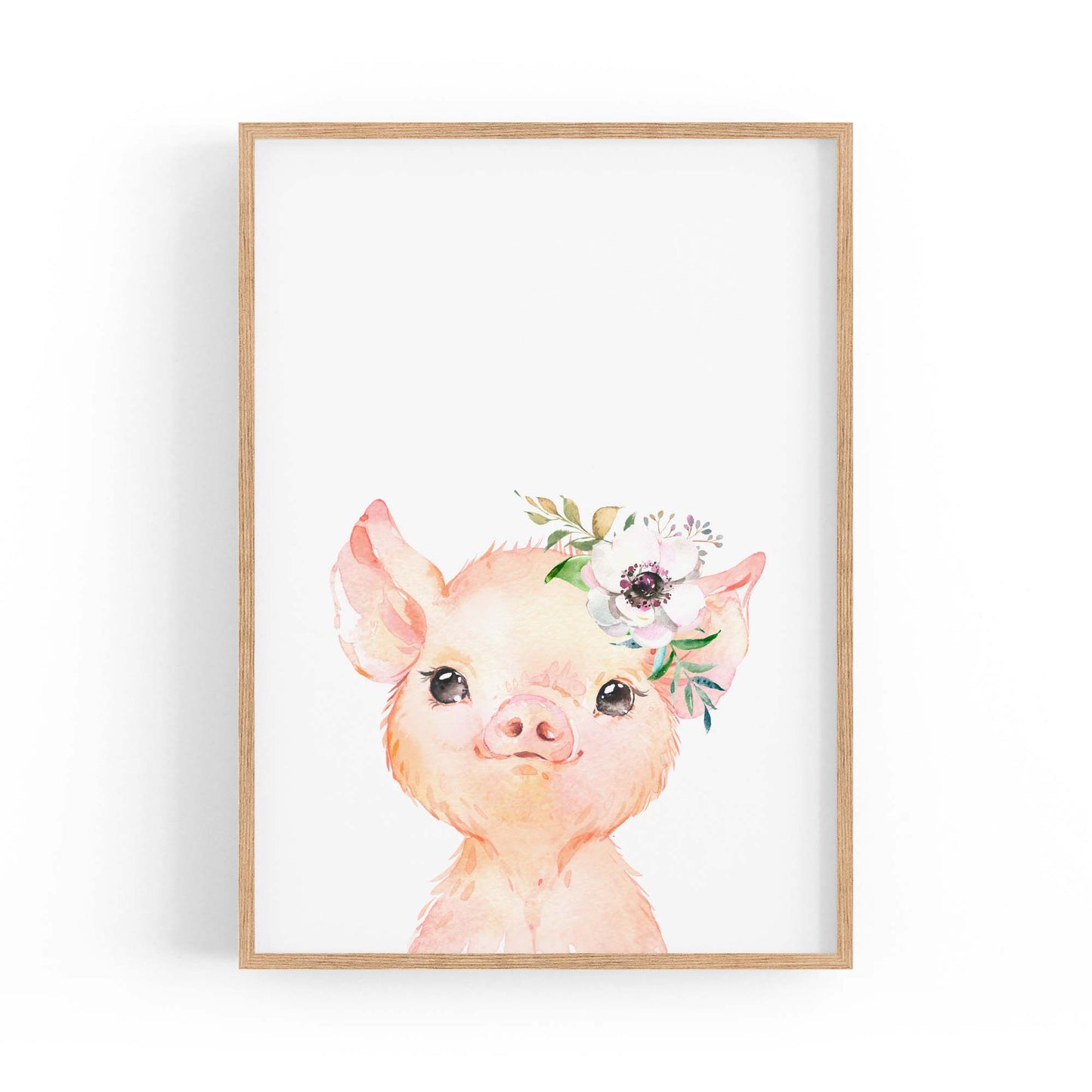 Cute Baby Pig Piglet Nursery Animal Gift Wall Art #1 - The Affordable Art Company