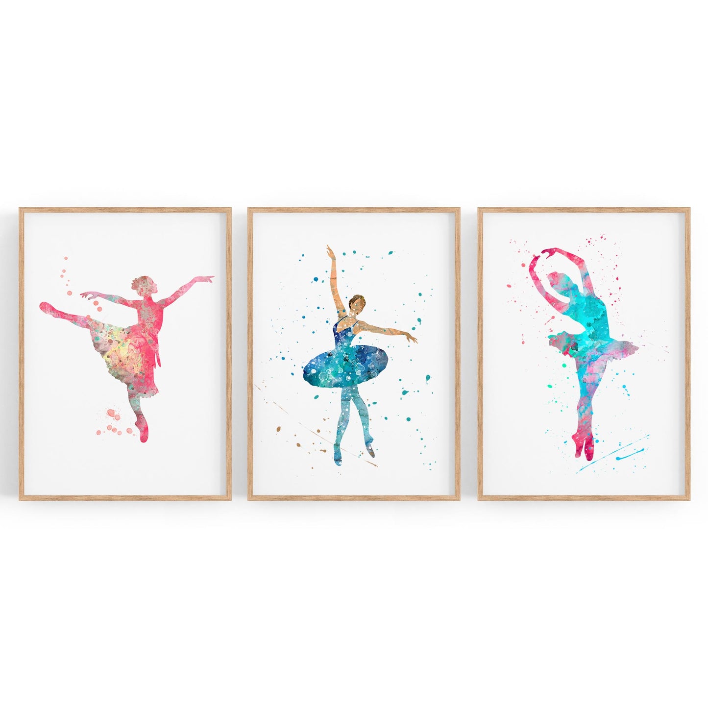 Set of Ballerina Girls Bedroom Ballet Wall Art - The Affordable Art Company