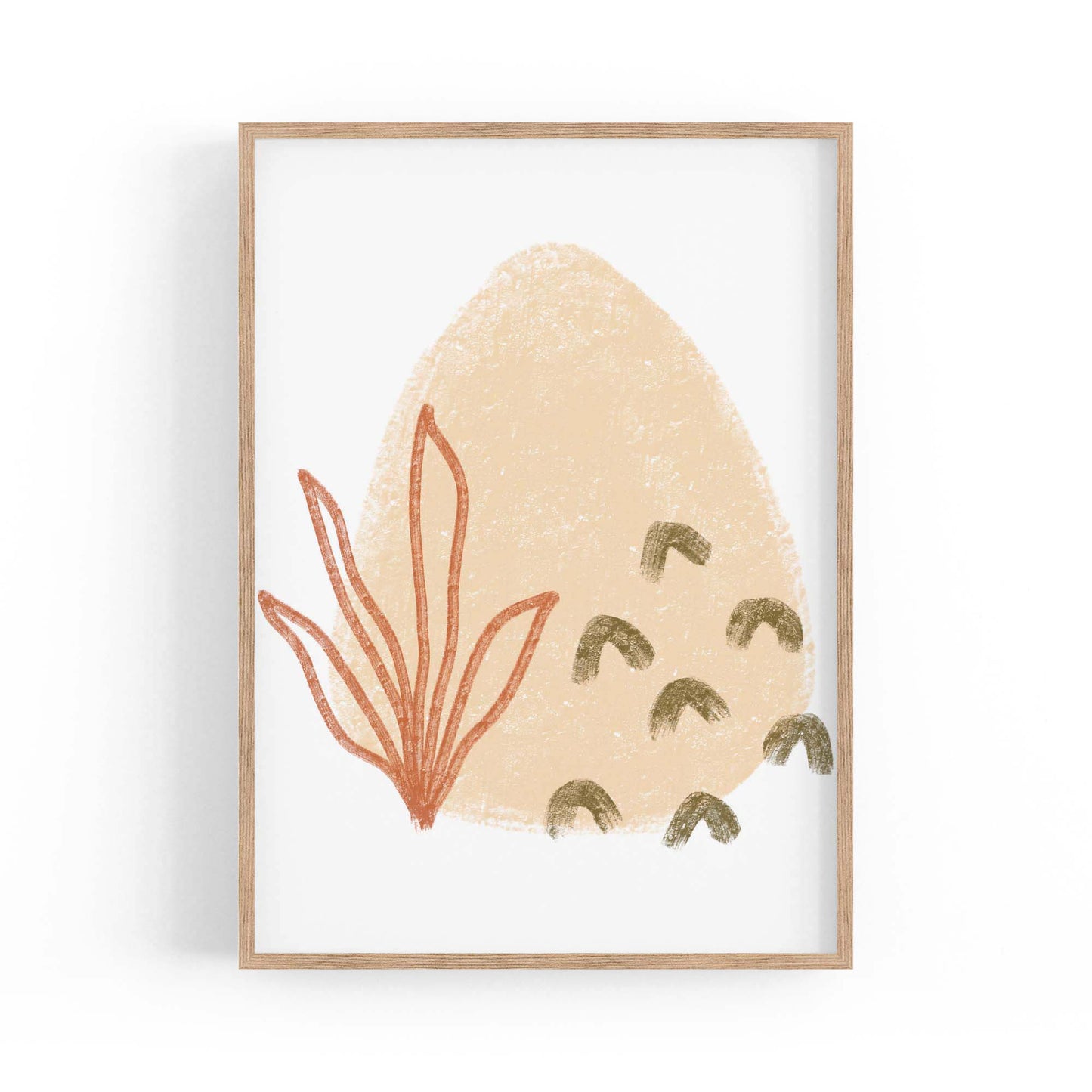 Minimal Plant Abstract Retro Kitchen Wall Art #1 - The Affordable Art Company