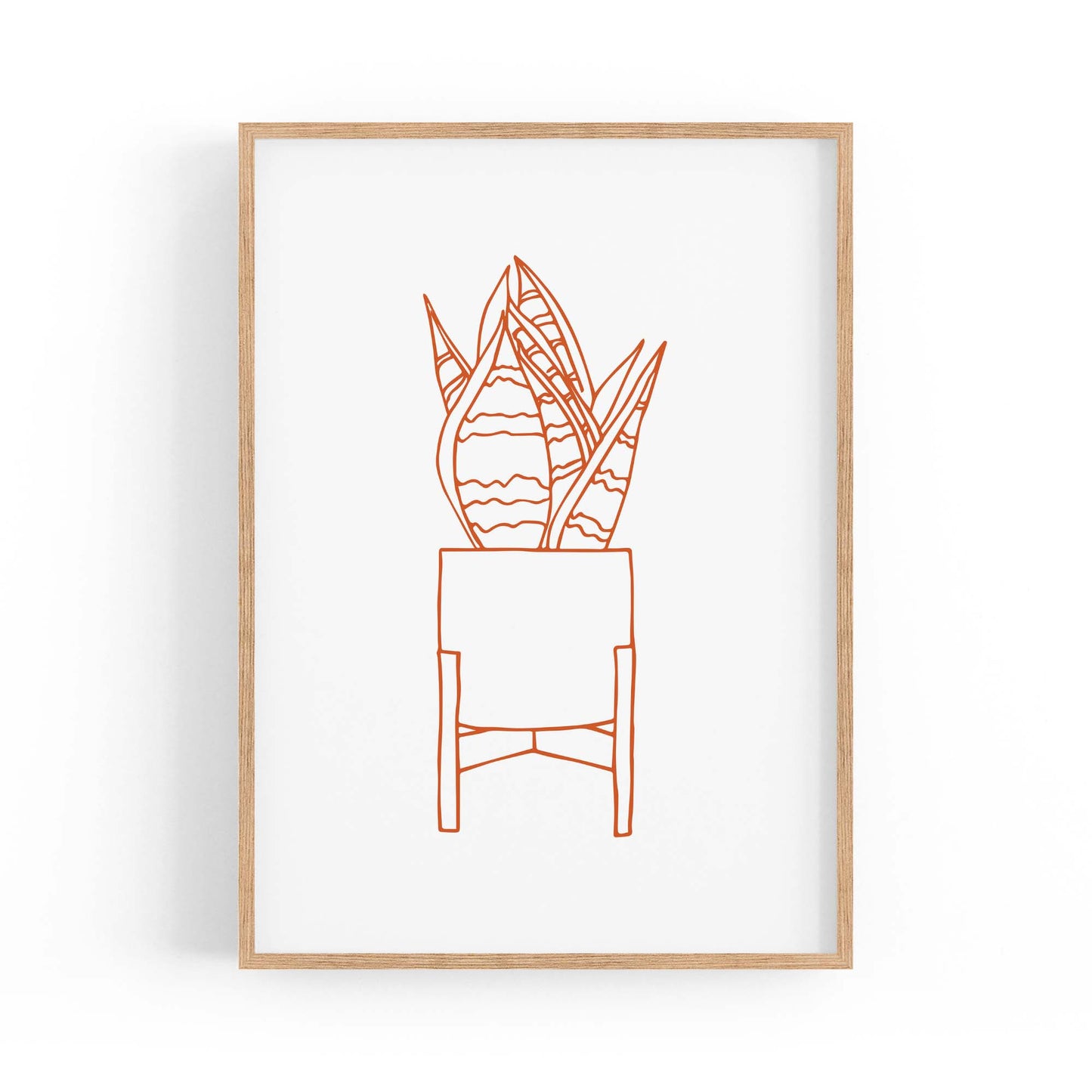 Abstract House Plant Minimal Living Room Wall Art #29 - The Affordable Art Company