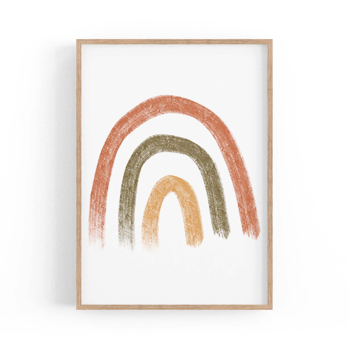 Minimal Abstract Rainbow Nursery Decor Wall Art - The Affordable Art Company