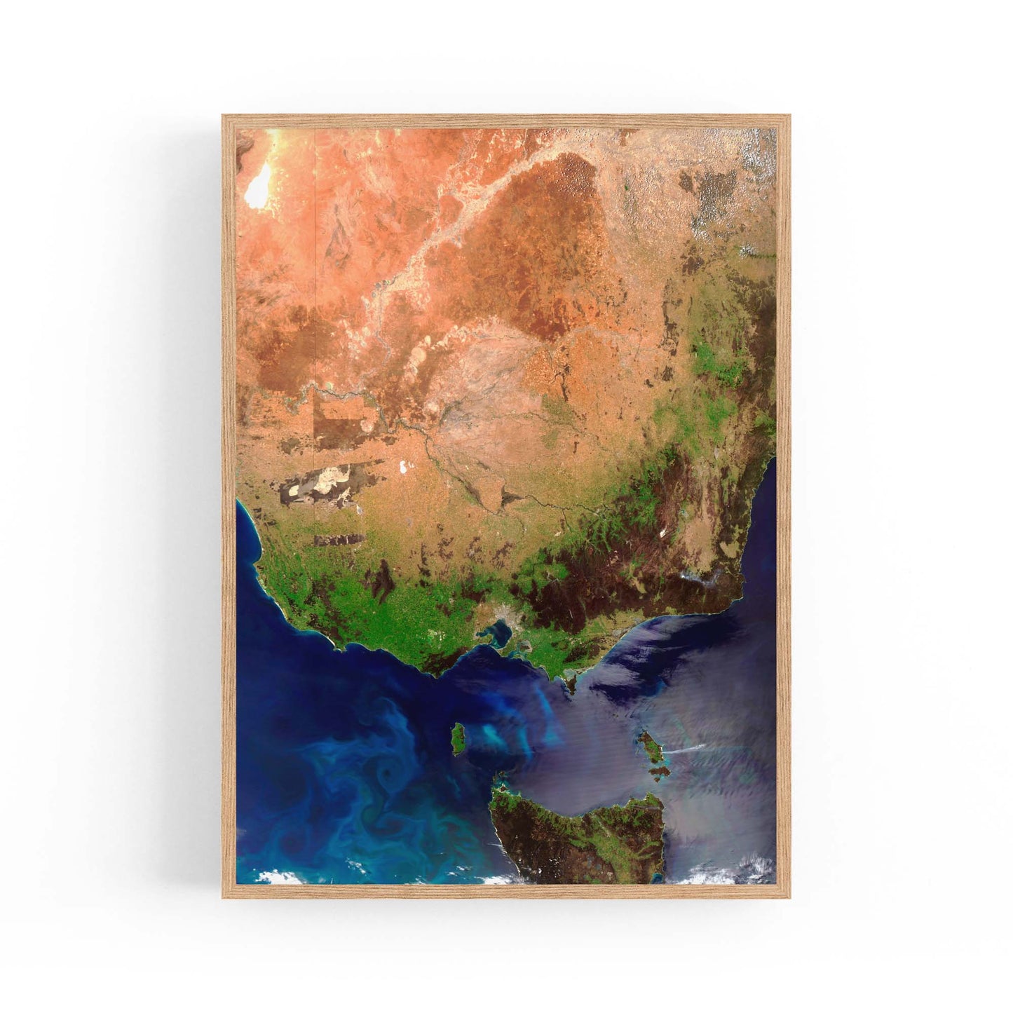 Victoria, Australia Satellite Photograph Wall Art - The Affordable Art Company