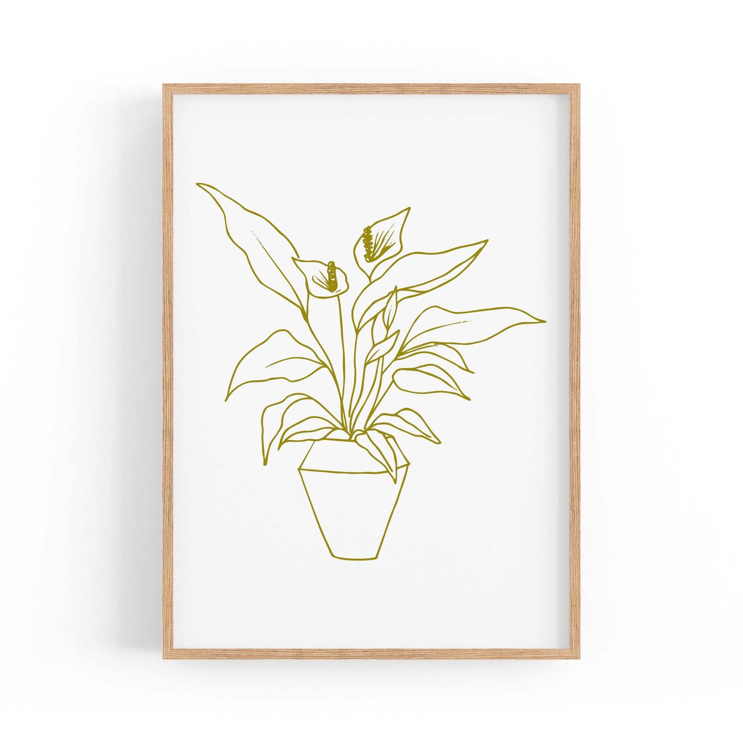 Abstract House Plant Minimal Living Room Wall Art #33 - The Affordable Art Company