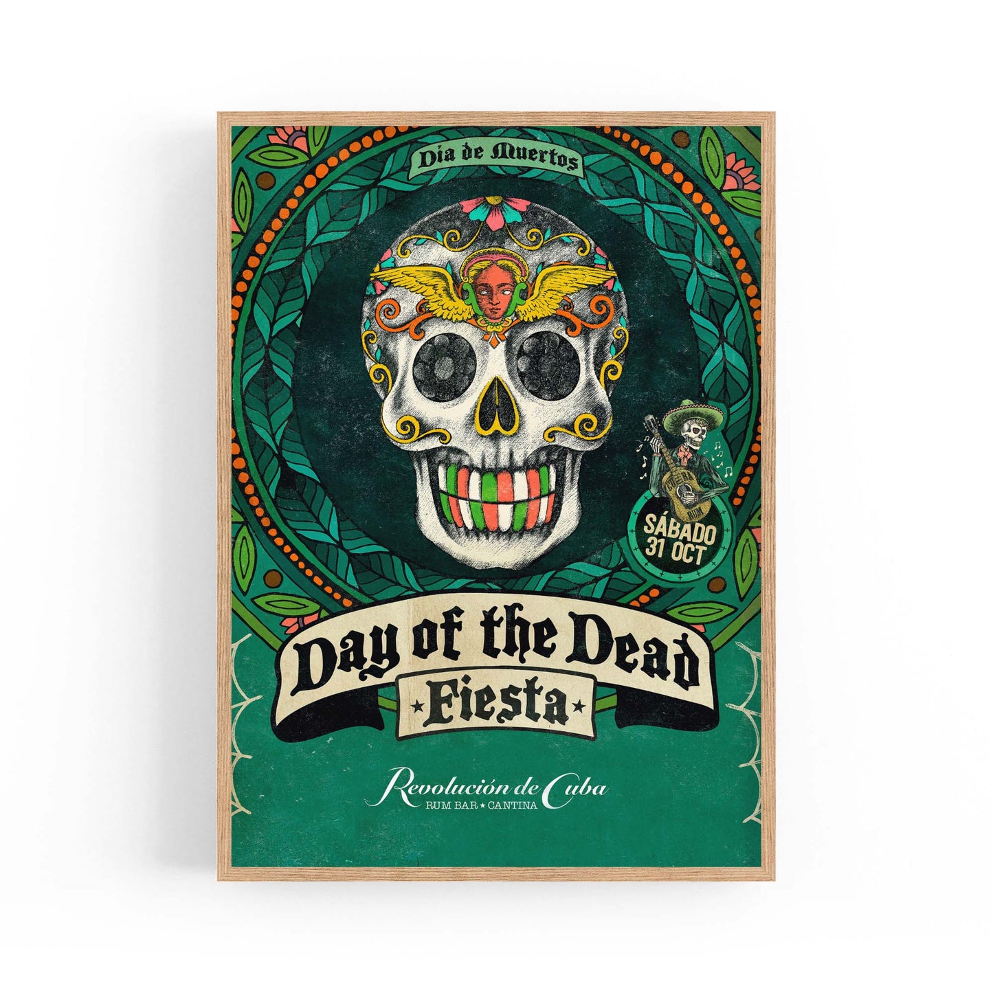 Vintage Mexican Day of the Dead Skulls Wall Art #1 - The Affordable Art Company