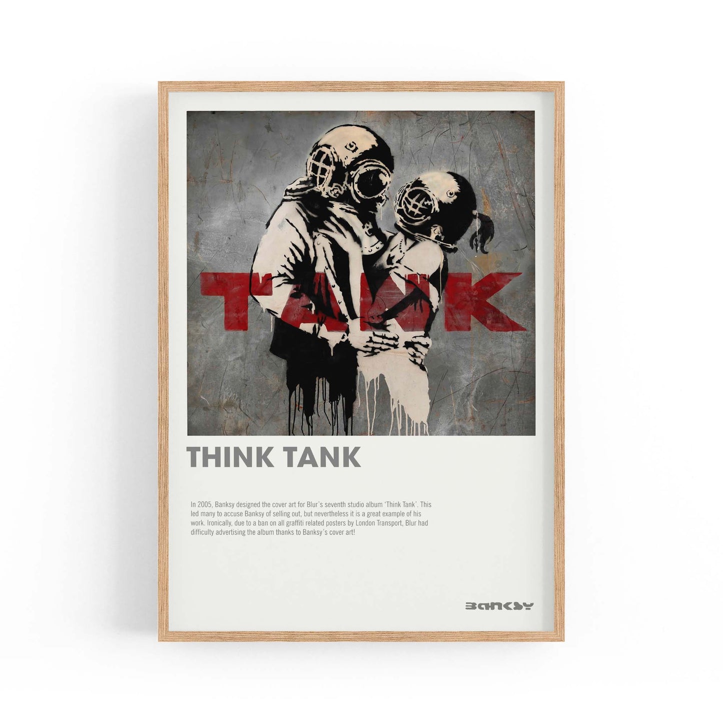 Banksy "Think Tank" Graffiti Gallery Style Wall Art - The Affordable Art Company