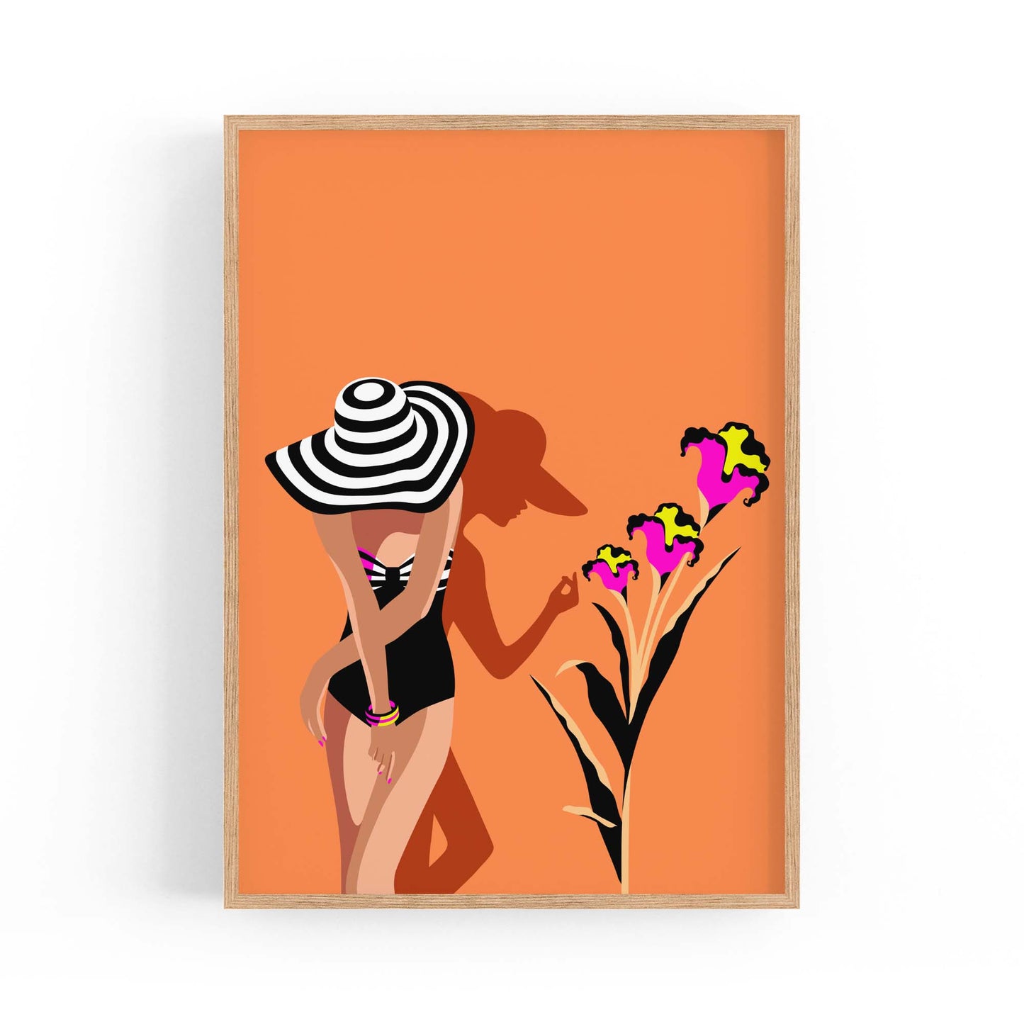 Summer Retro Fashion Model Bedroom Wall Art - The Affordable Art Company
