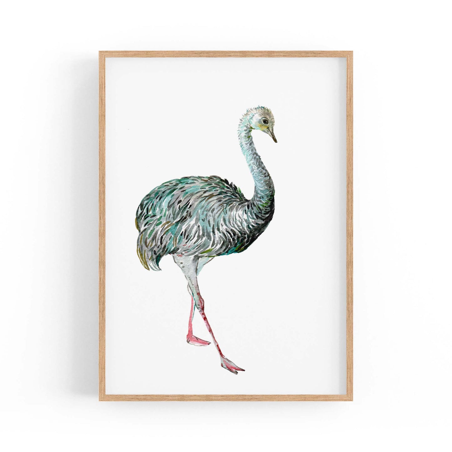 Australian Emu Painting Animal Nursery Wall Art #2 - The Affordable Art Company