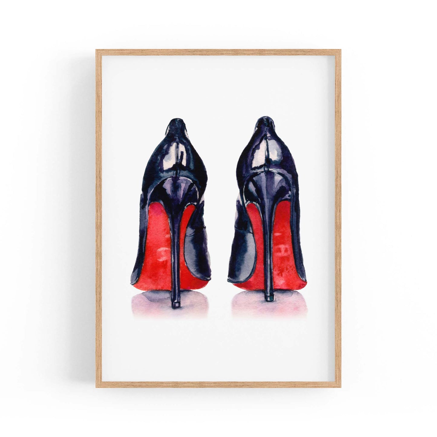 Cute Black Heels Fashion Girls Bedroom Wall Art #1 - The Affordable Art Company