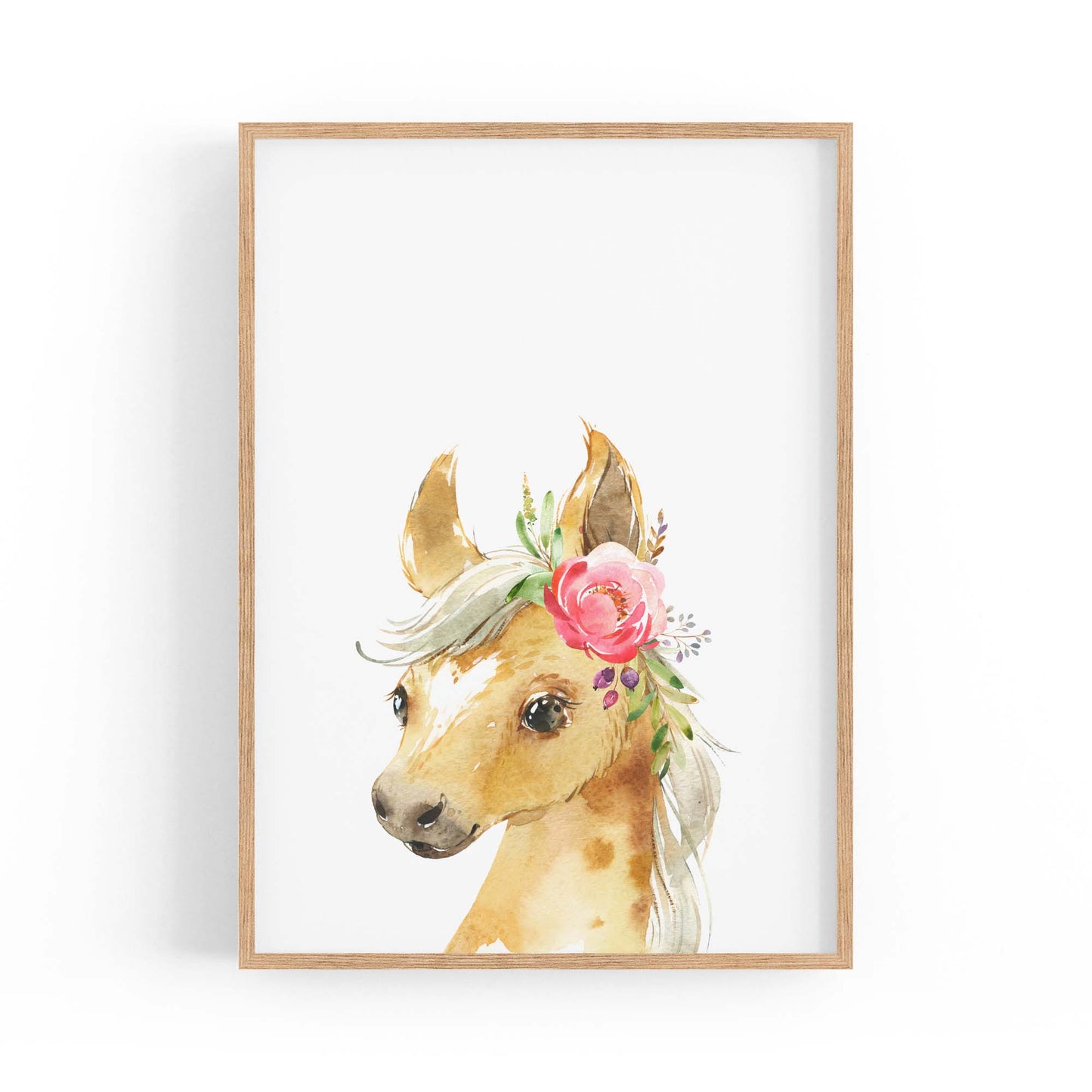Cute Baby Horse Nursery Animal Gift Wall Art - The Affordable Art Company