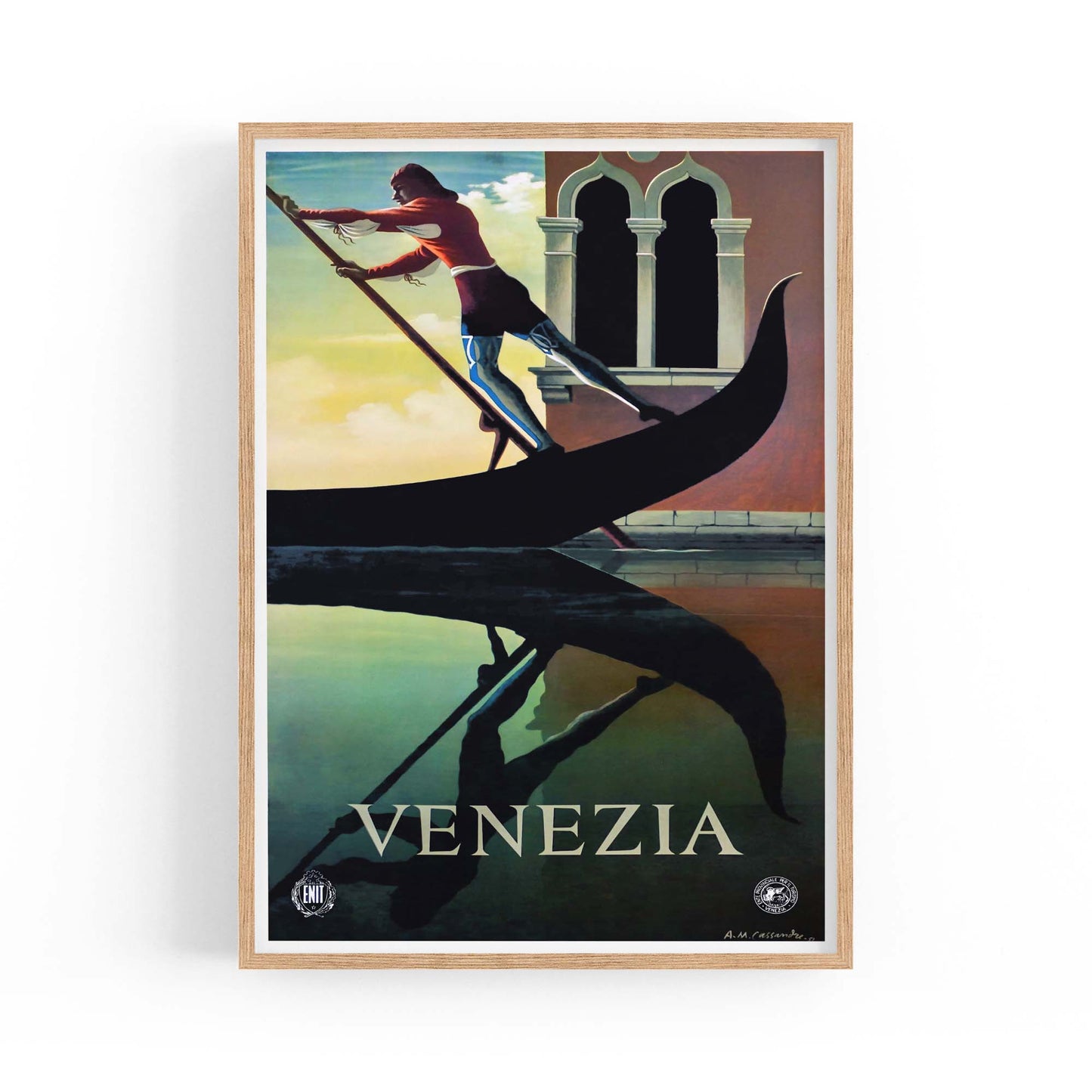 Venice Italy Vintage Travel Advert Wall Art - The Affordable Art Company