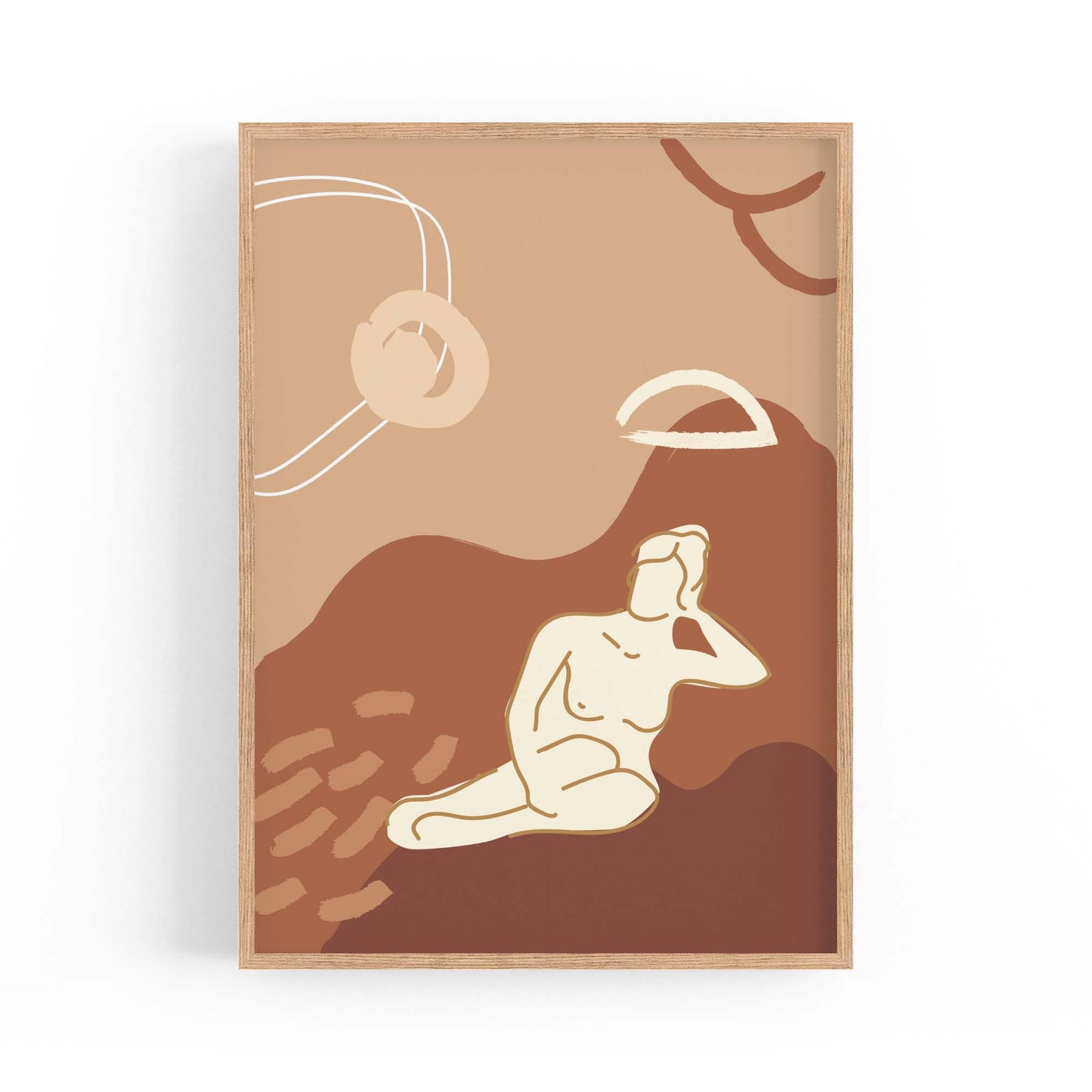 Minimal Greek Goddess Retro Abstract Wall Art - The Affordable Art Company
