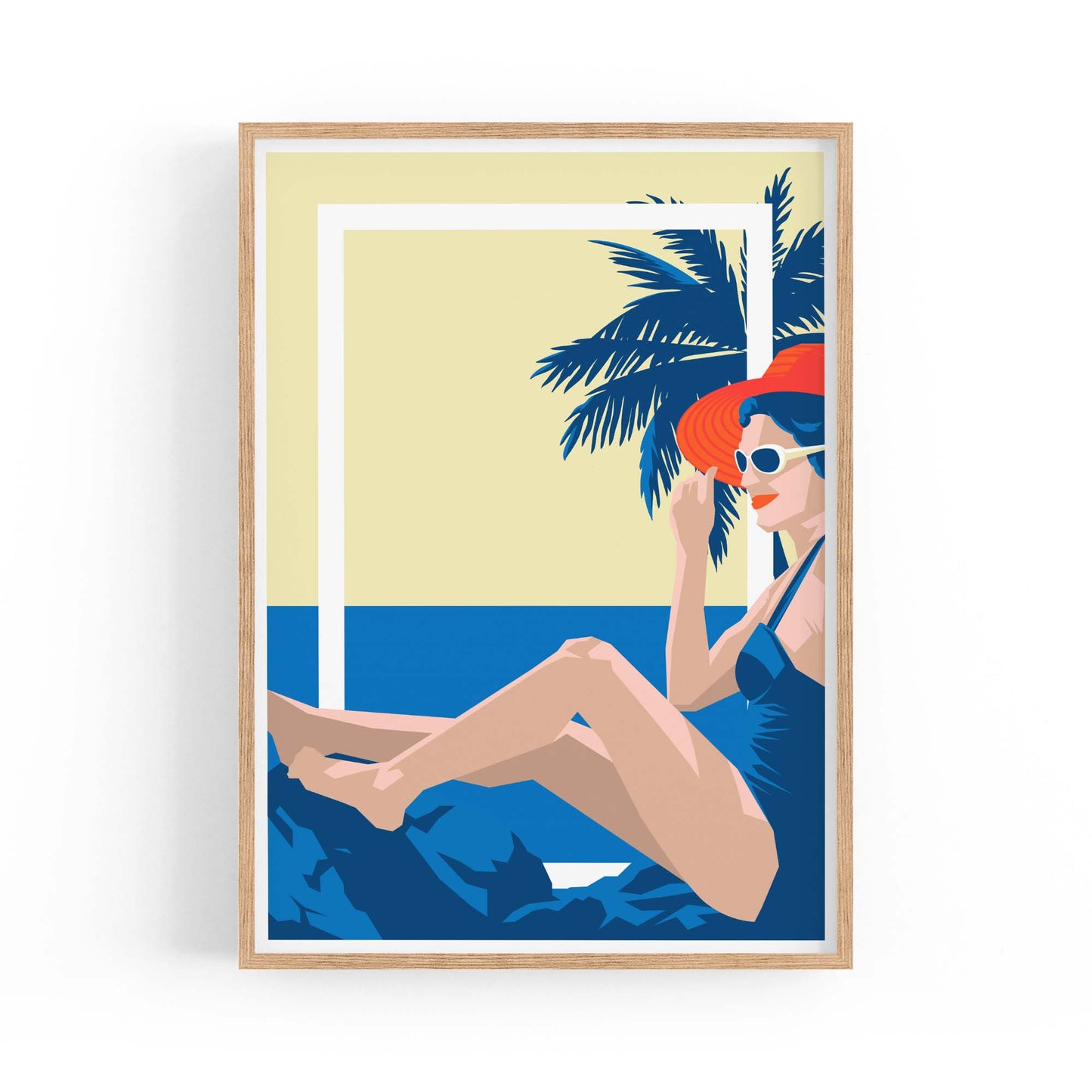 Retro Summer Beach Coastal Fashion Wall Art #3 - The Affordable Art Company