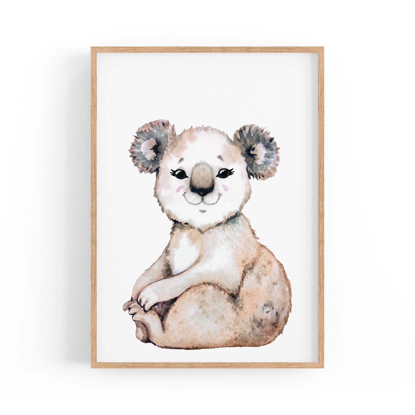 Cartoon Koala Cute Nursery Baby Animal Wall Art - The Affordable Art Company