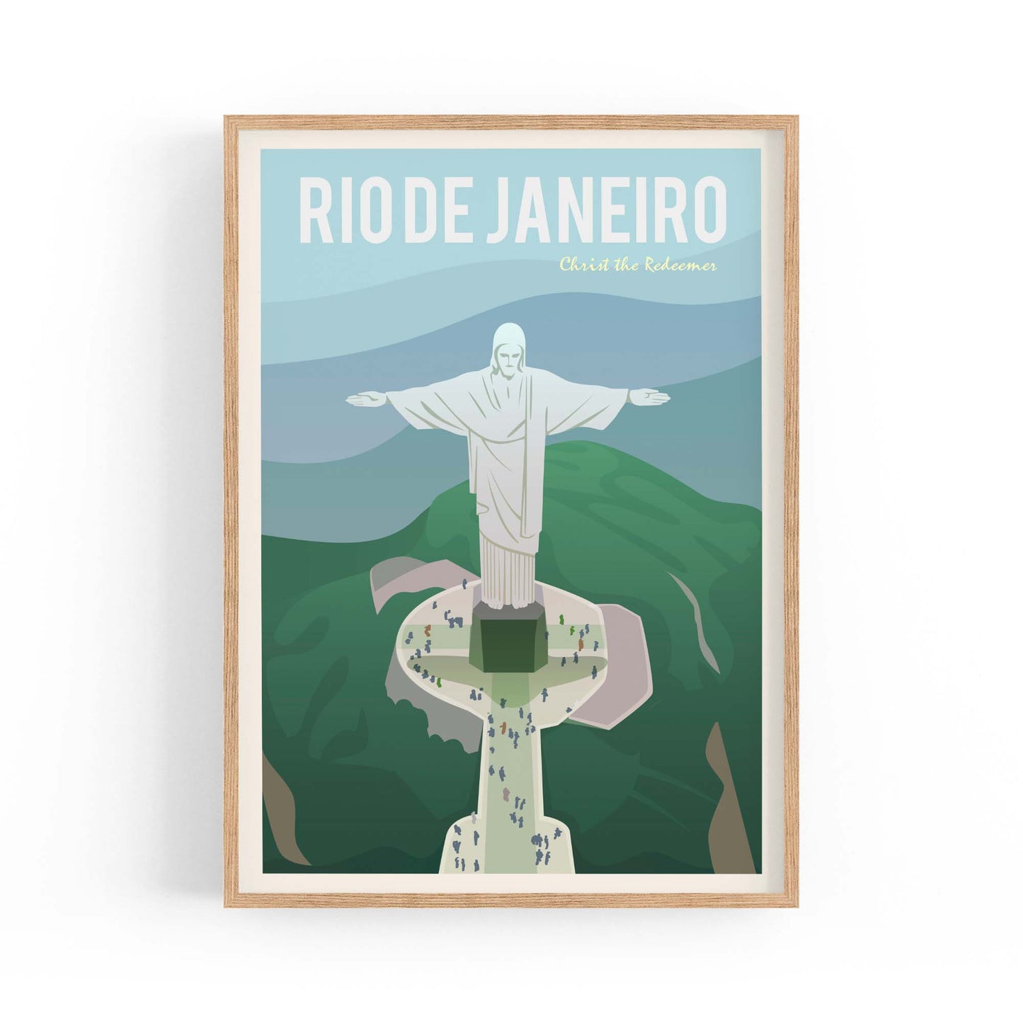 Retro Rio De Janeiro Brazil Vintage Travel Wall Art #1 - The Affordable Art Company