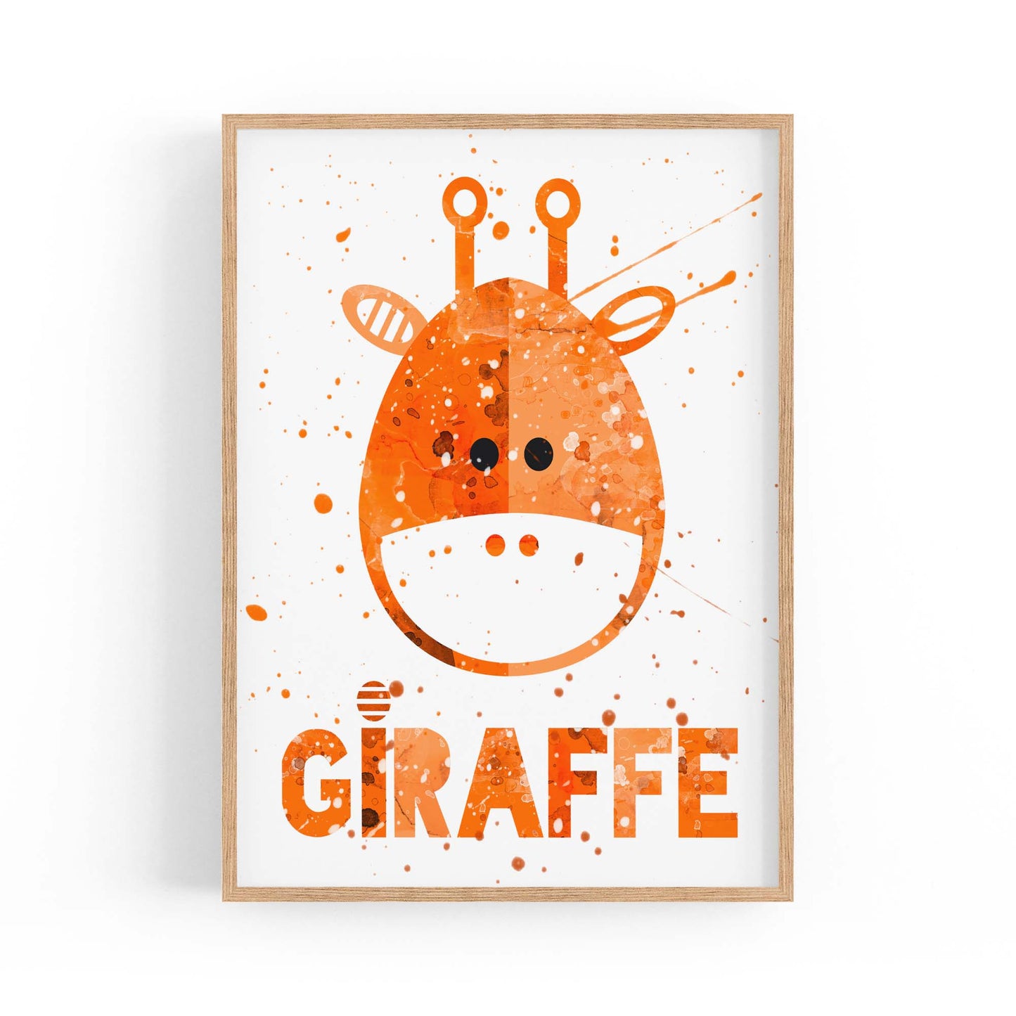 Cute Giraffe Nursery Babys Bedroom Wall Art - The Affordable Art Company