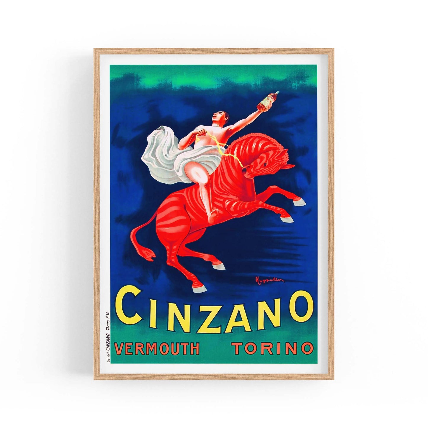 Vintage Cinzano Advert Italian Restaurent Wall Art - The Affordable Art Company