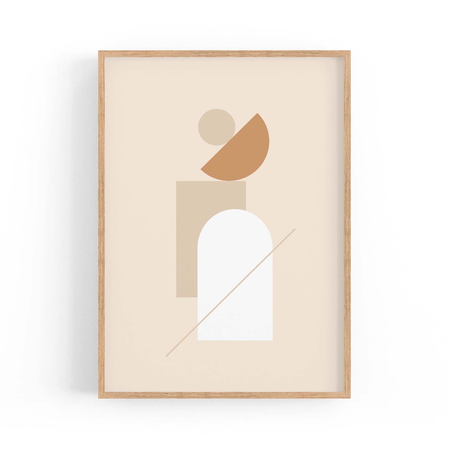 Minimal Pastel Abstract Retro Shapes Wall Art #5 - The Affordable Art Company