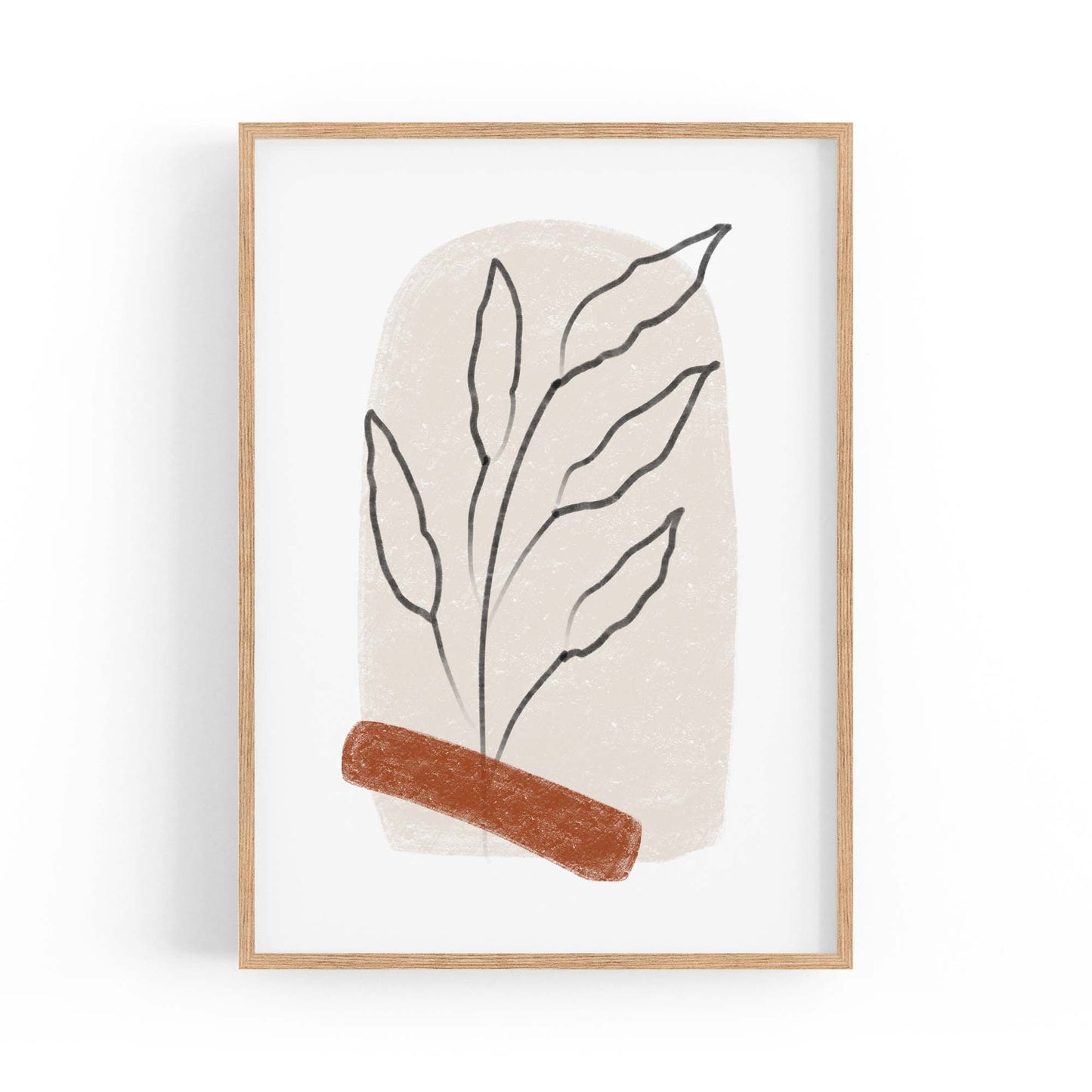 Modern Abstract Shape Minimal Retro Wall Art #6 - The Affordable Art Company