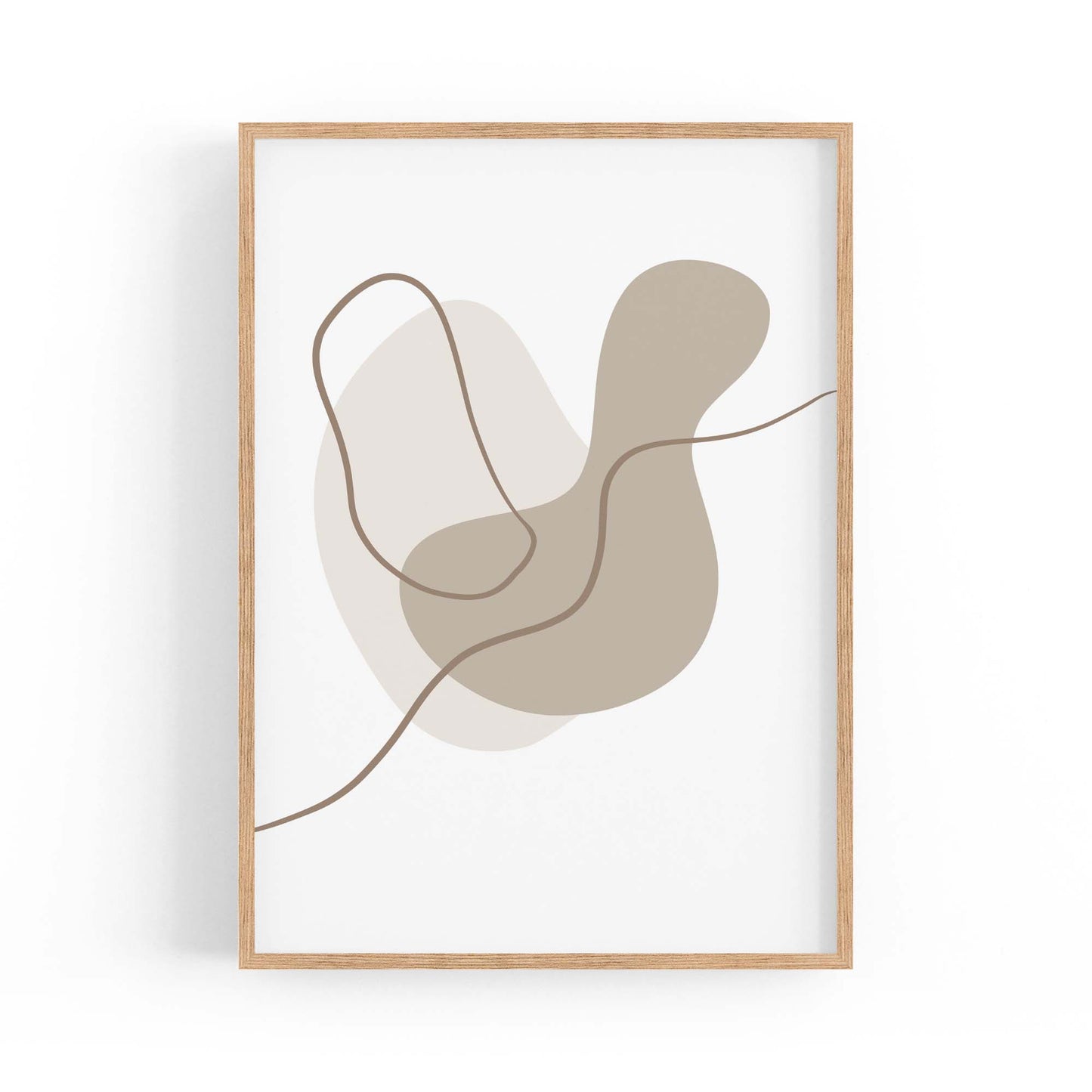 Minimal Black & White Shapes Abstract Wall Art #9 - The Affordable Art Company