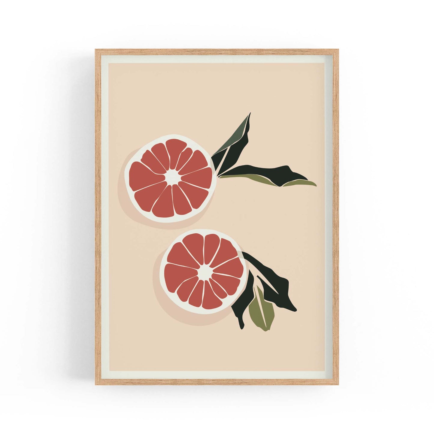 Blood Orange Abstract Retro Fruit Kitchen Wall Art #2 - The Affordable Art Company