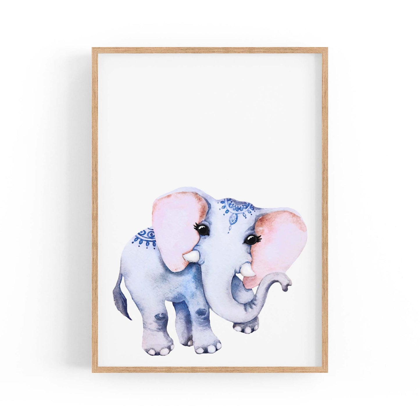 Cute Baby Elephant Nursery Animal Gift Wall Art #1 - The Affordable Art Company