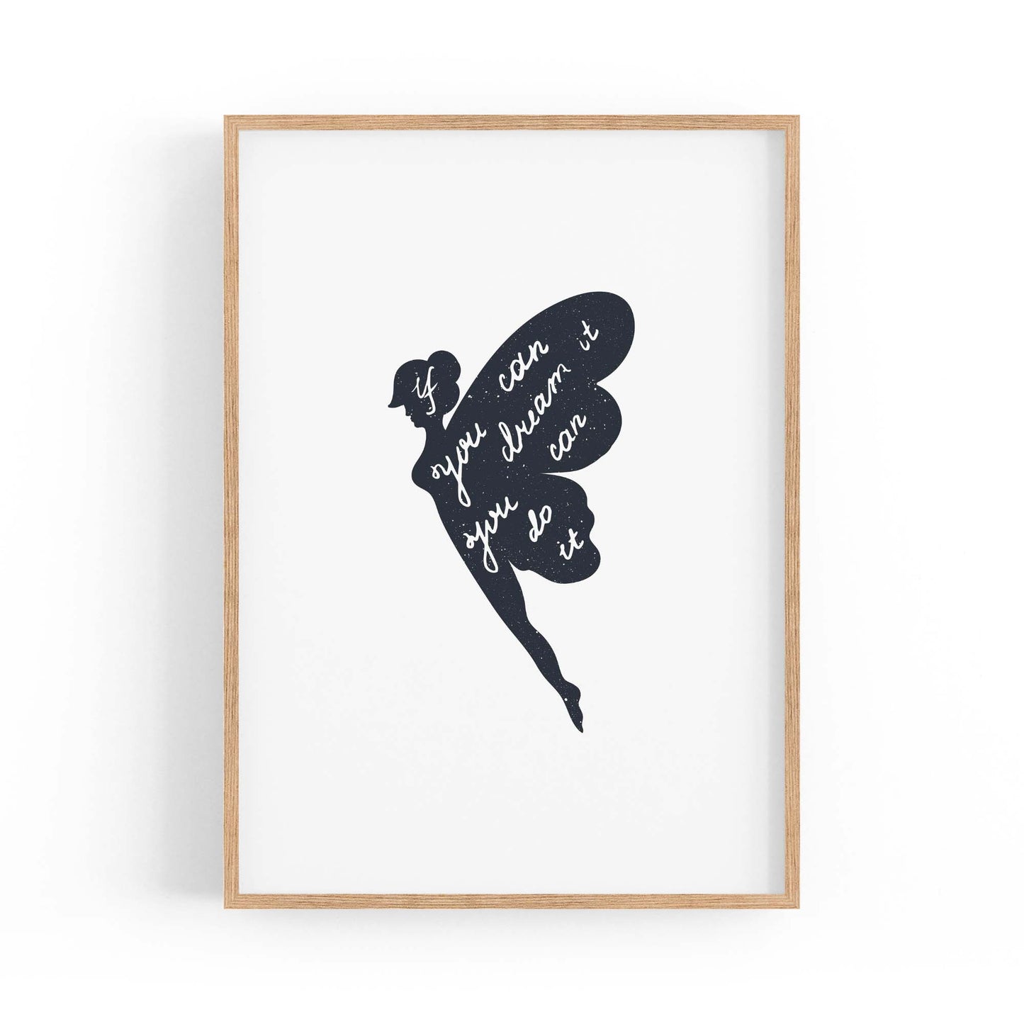Fairy Quote Nursery Girls Bedroom Wall Art - The Affordable Art Company