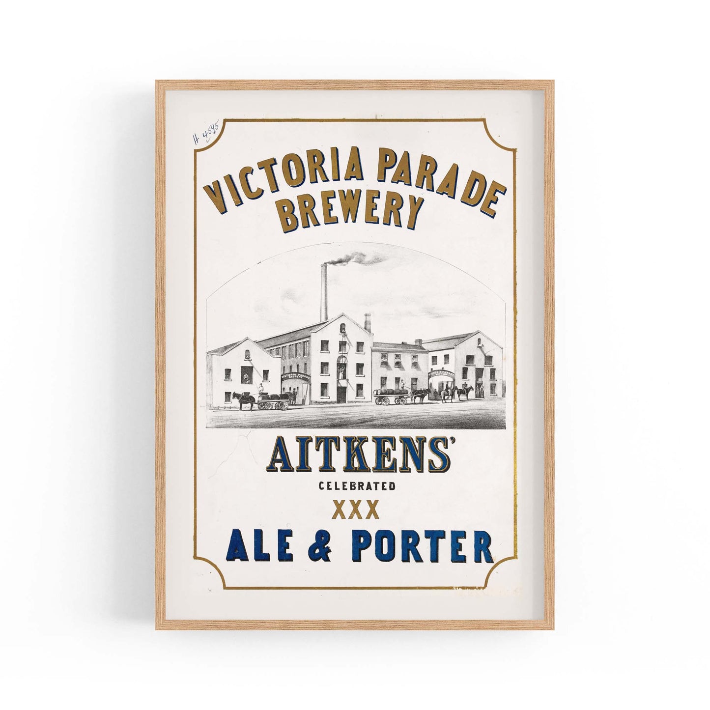 Victoria Parade Brewery Melbourne Vintage Wall Art - The Affordable Art Company